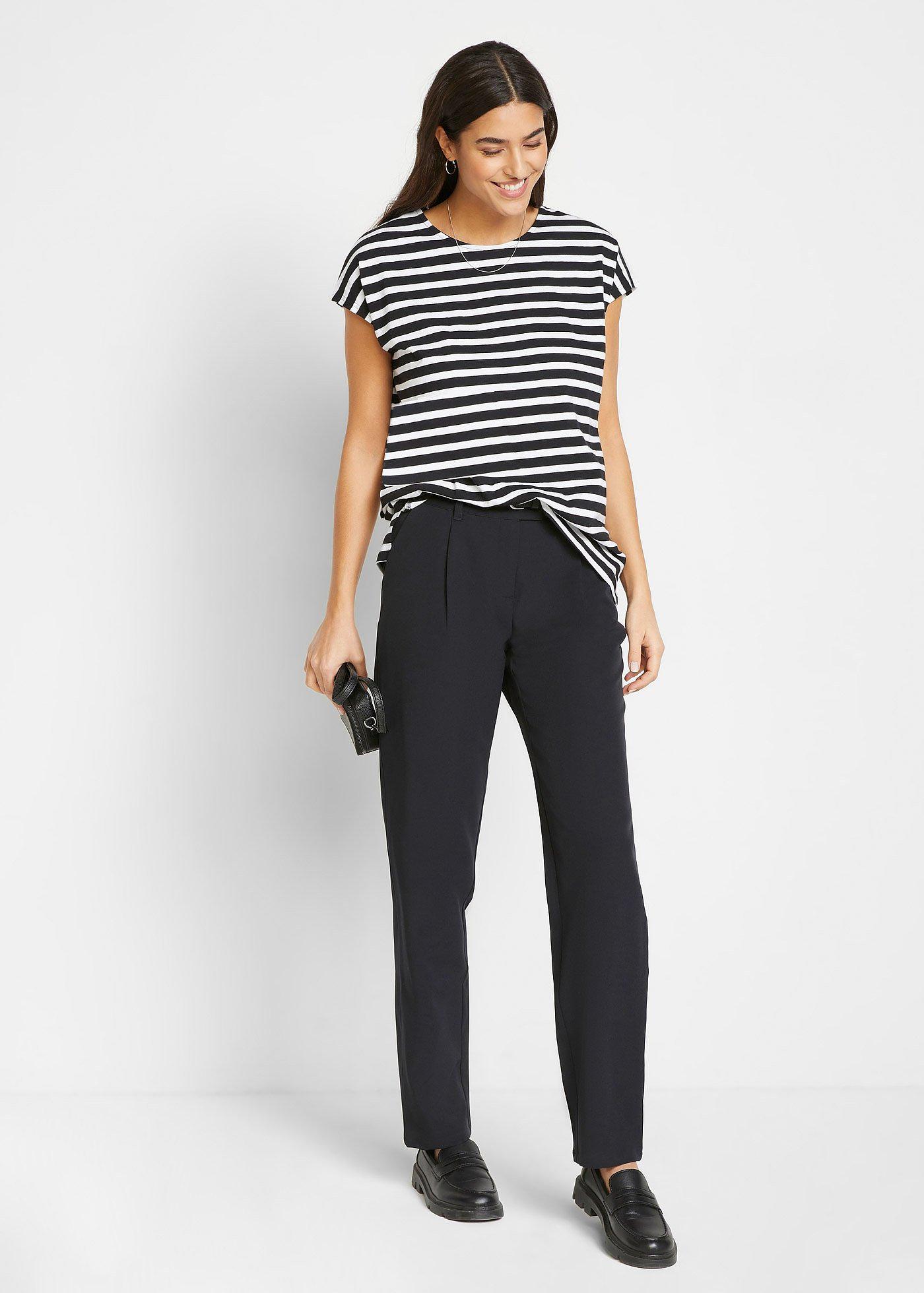 Shirt w paski, z bawełny organicznej - Bonprix