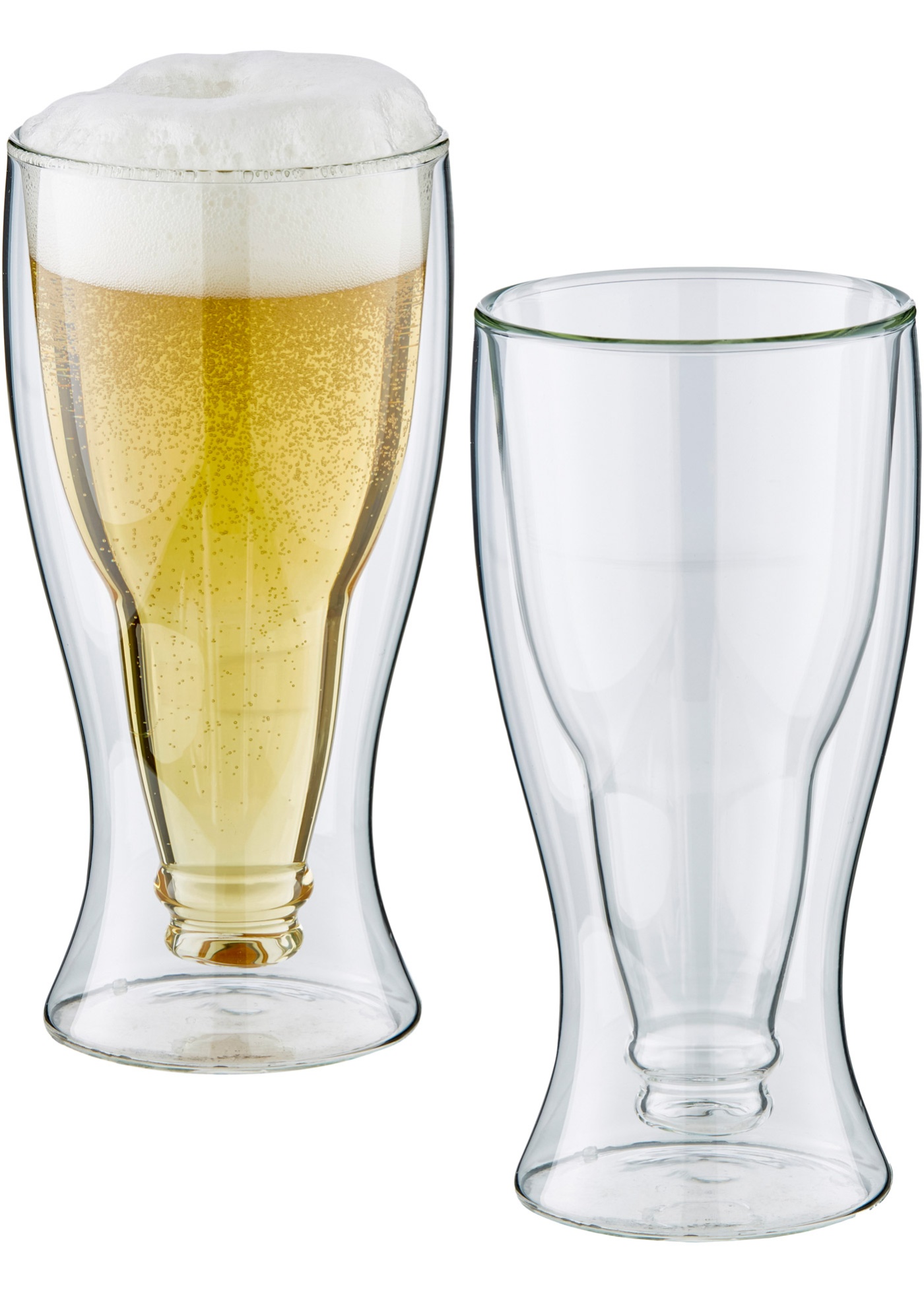 Gläser Set in Bierflaschen-Form (2er Pack)