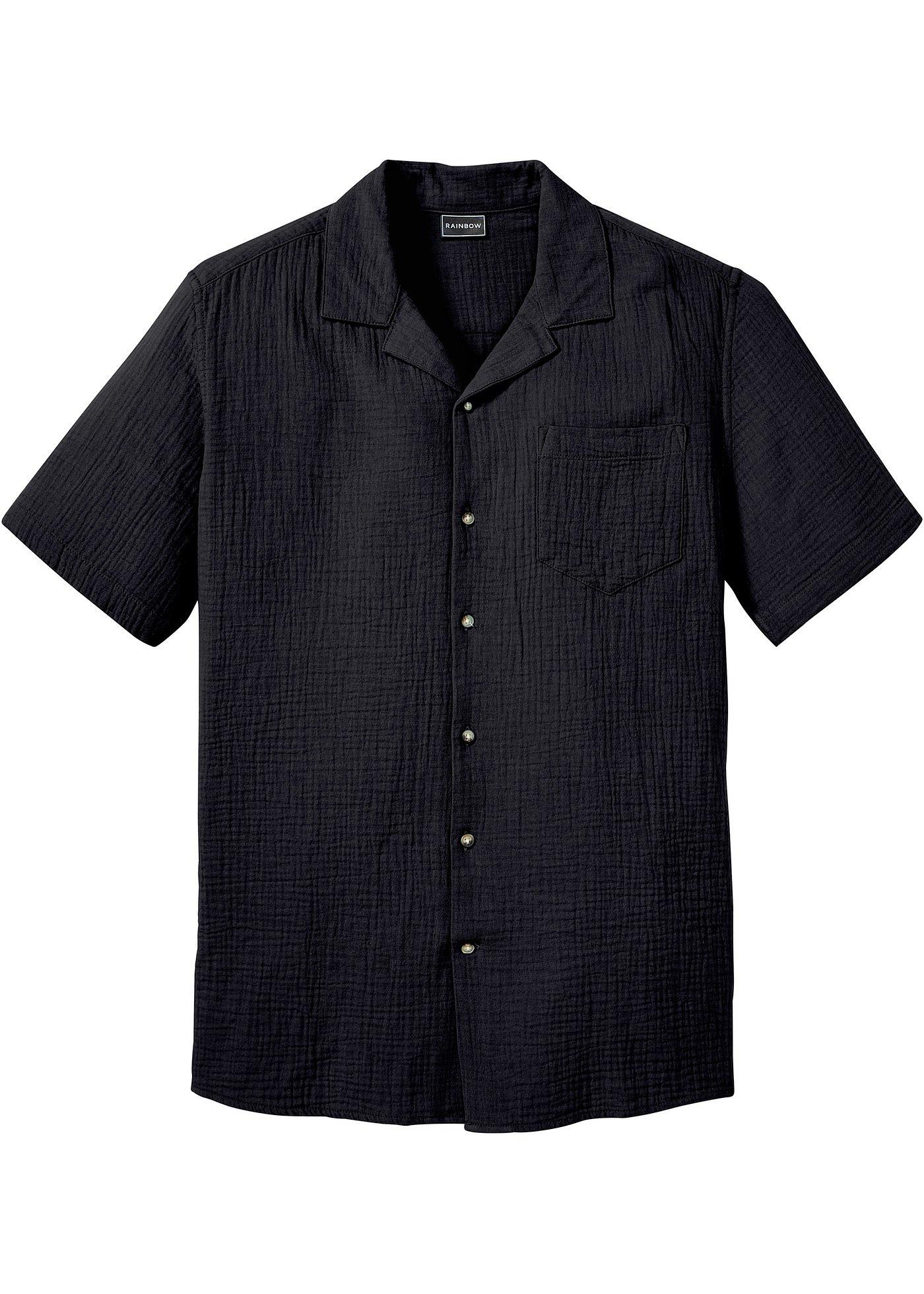 Chemise manches courtes en gaze 100% coton