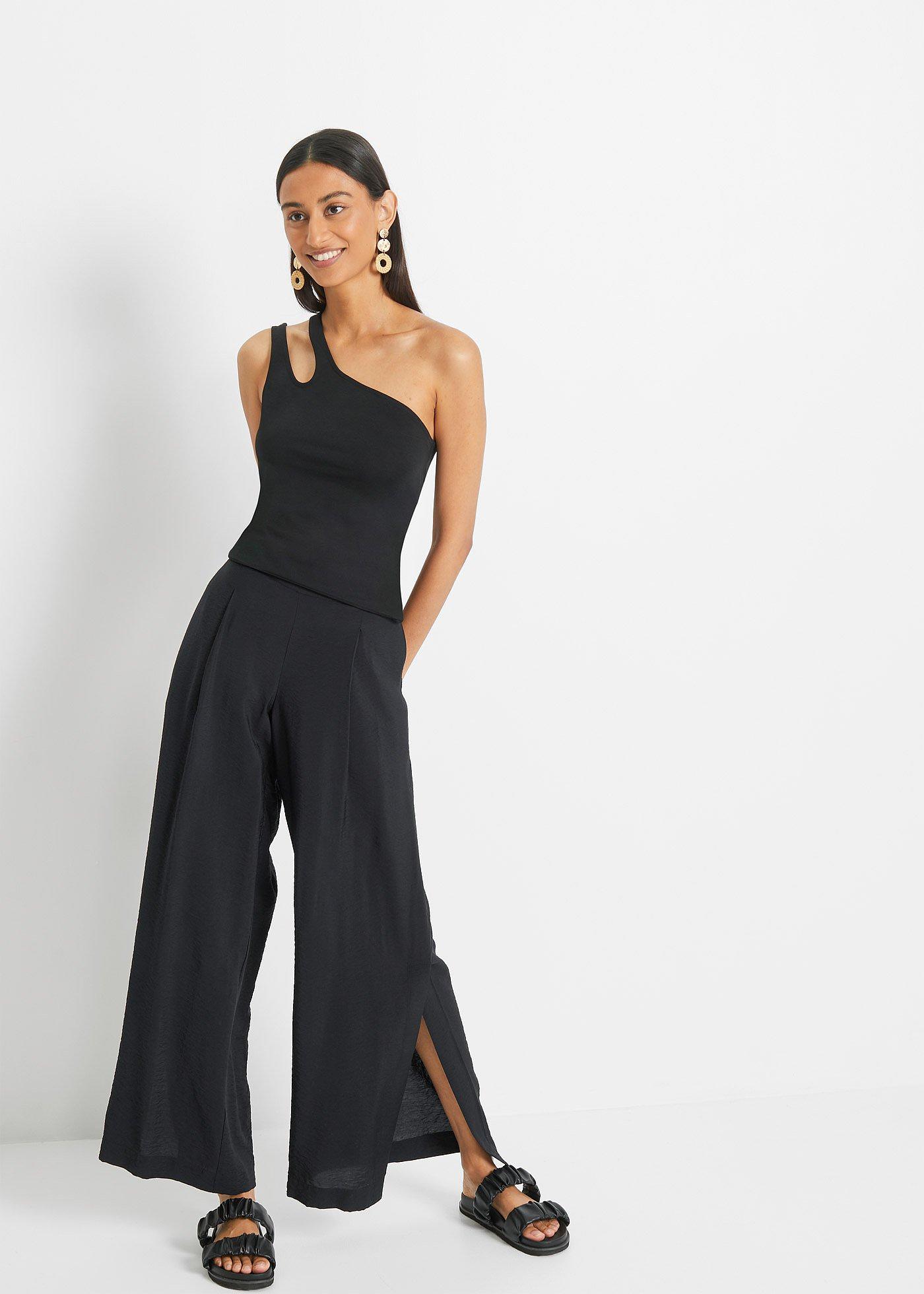 Top cold-shoulder z bawełny organicznej - Bonprix