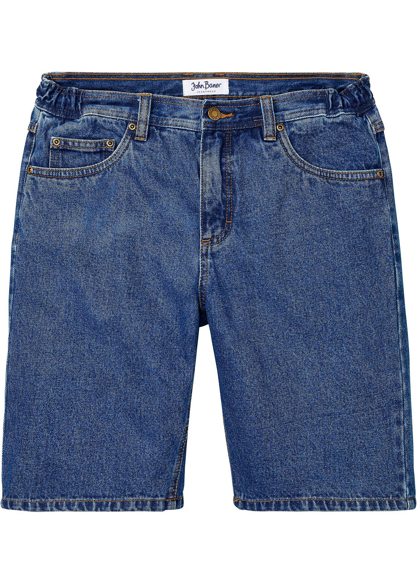 Bermuda classique en jean avec taille élastiquée