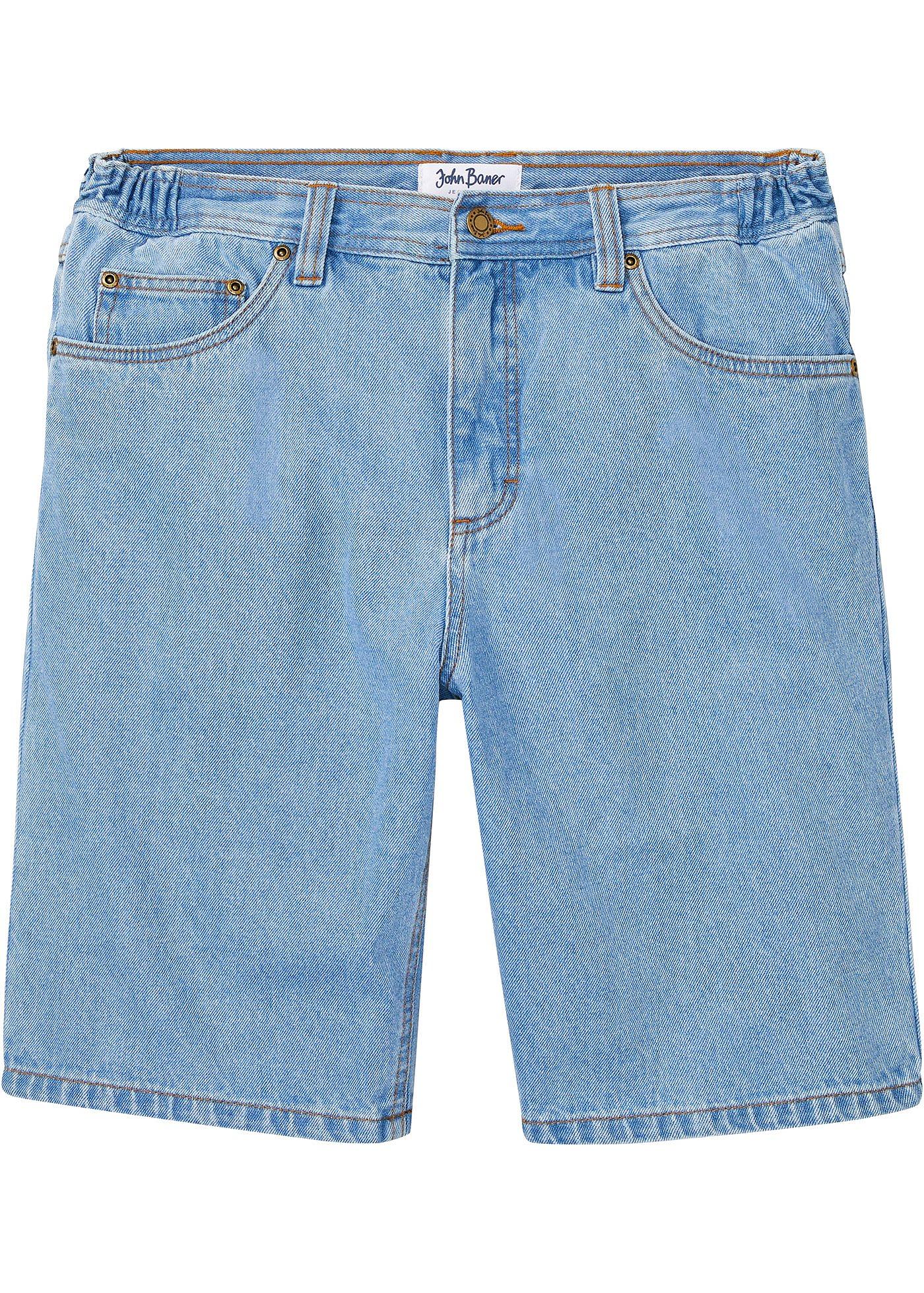 Bermuda classique en jean avec taille élastiquée