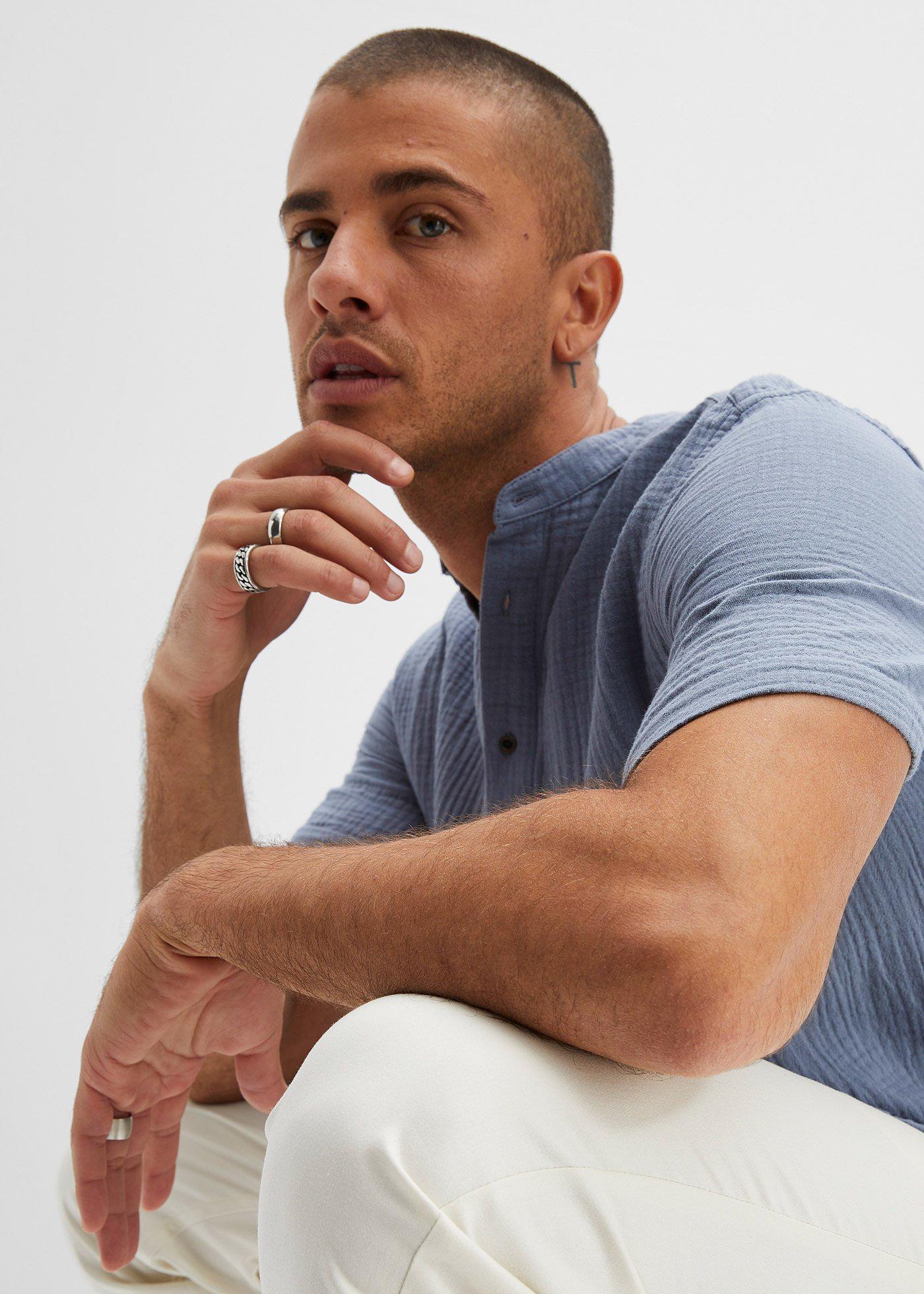 Koszula muślinowa z krótkim rękawem - Bonprix