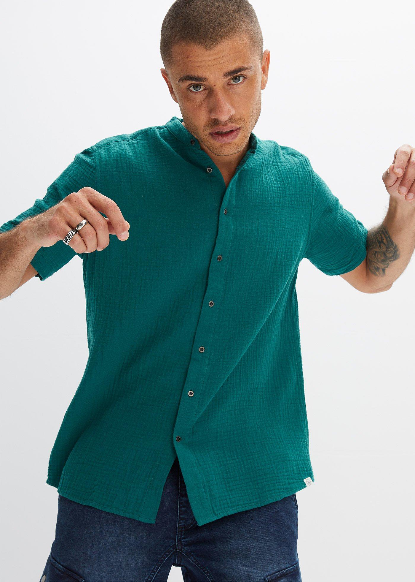 Koszula muślinowa z krótkim rękawem - Bonprix