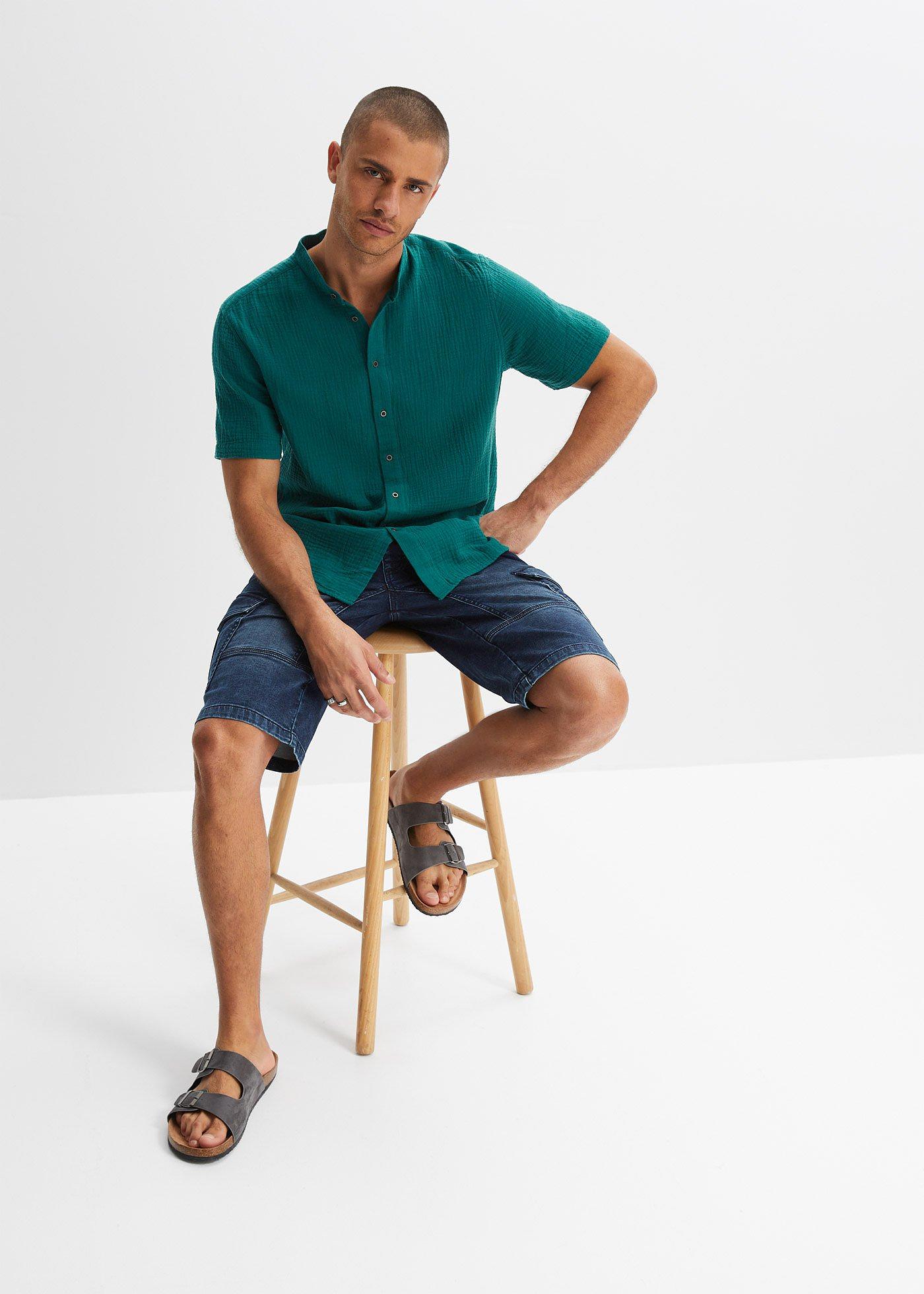 Koszula muślinowa z krótkim rękawem - Bonprix