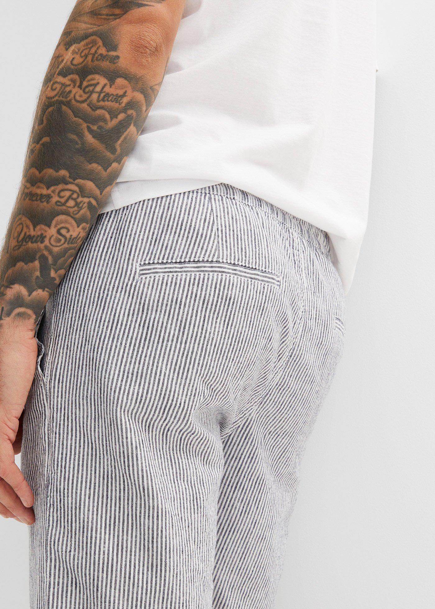 Bermudy z przewiewnej mieszanki lnu, regular fit - Bonprix