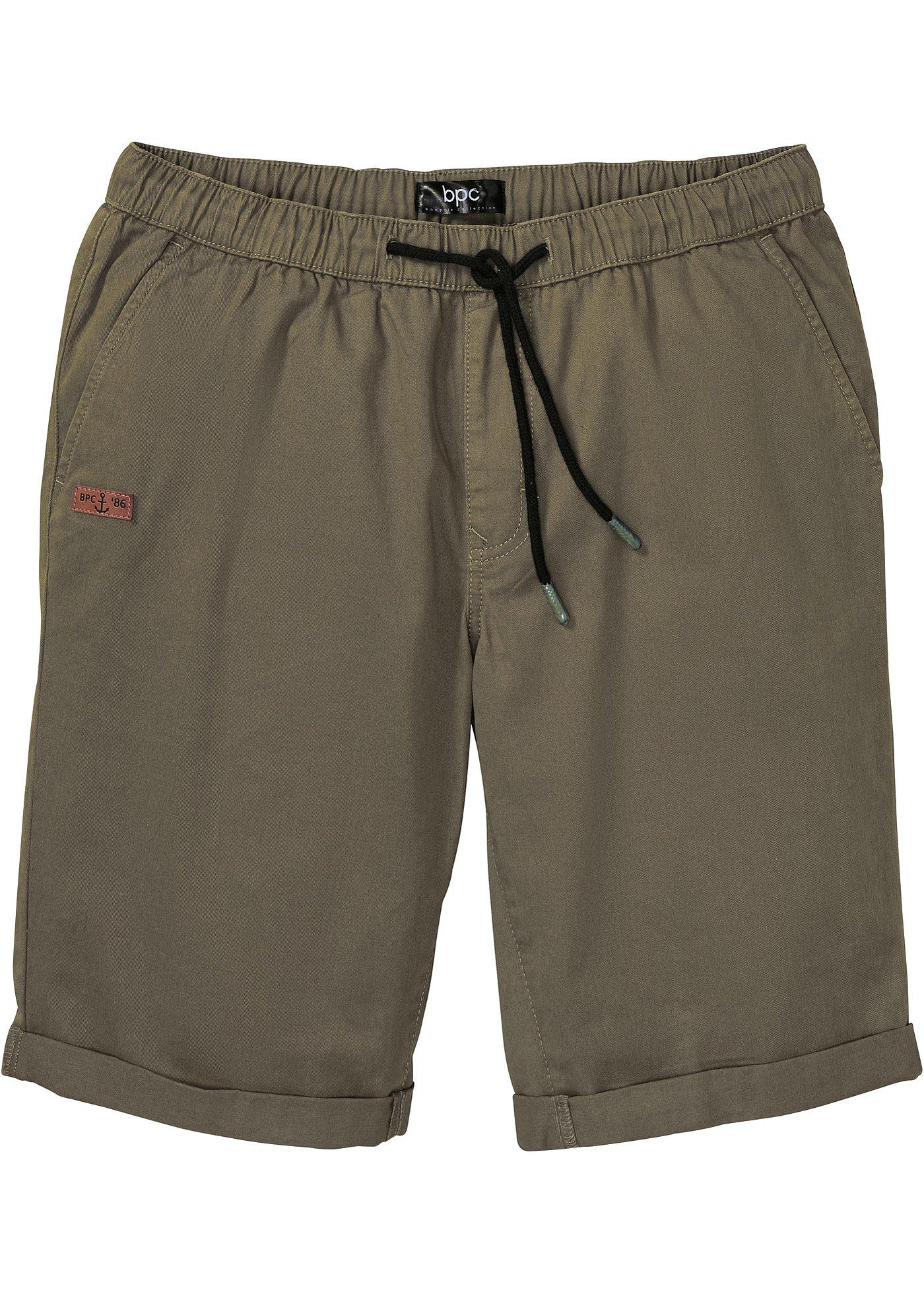 Bermuda 100% coton à taille élastiquée, regular