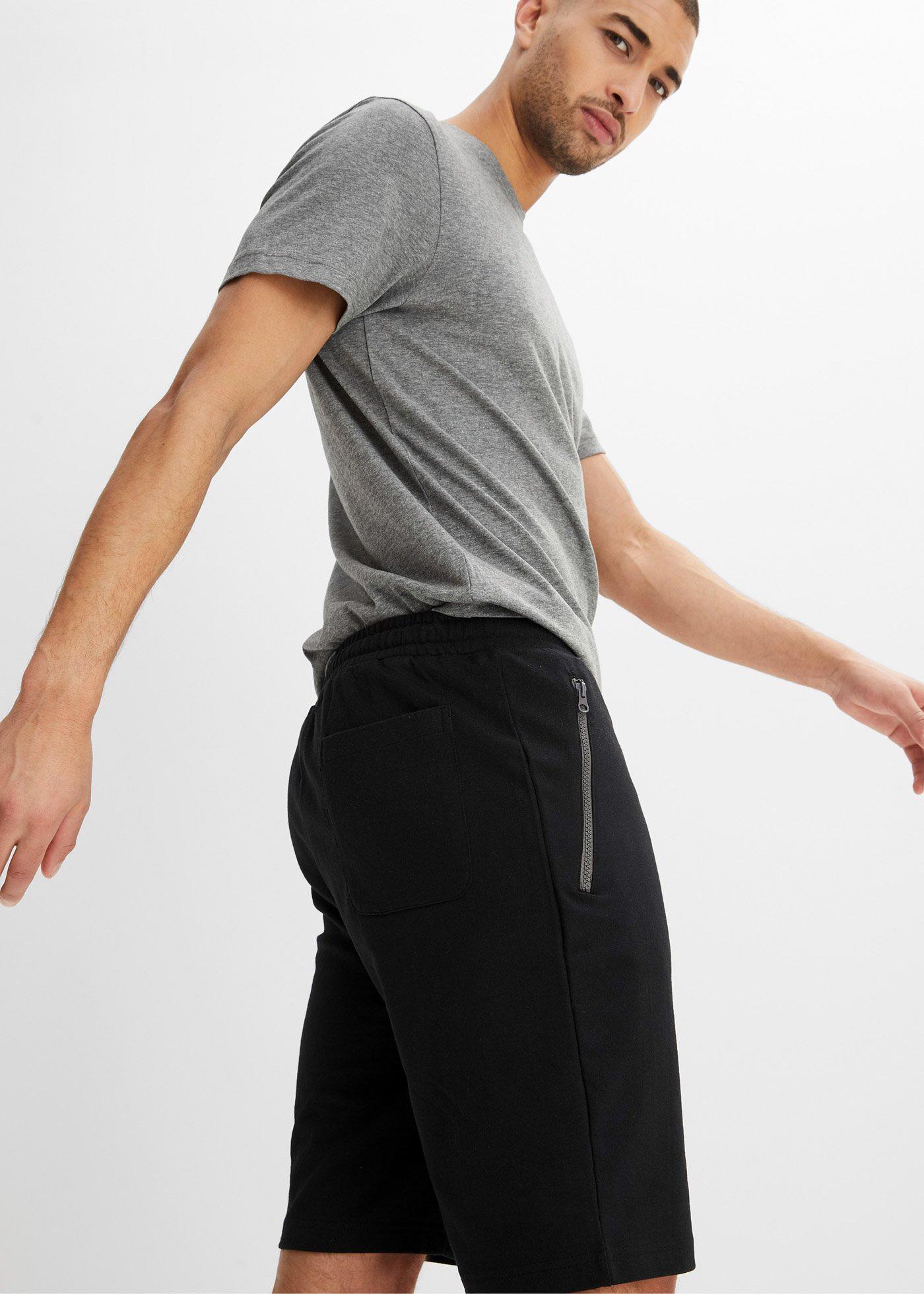 Bermudy dresowe z praktycznymi kieszeniami na zamek - Bonprix