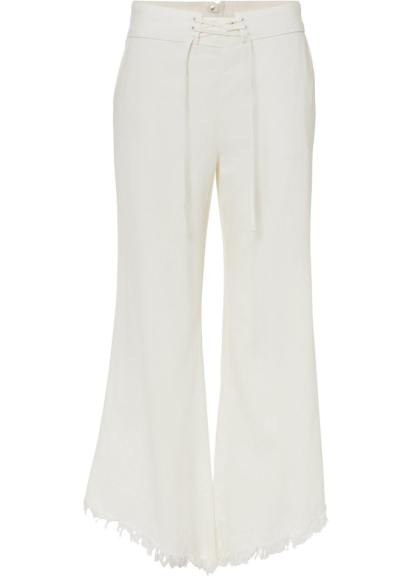 Culotte aus Leinen mit Fransen