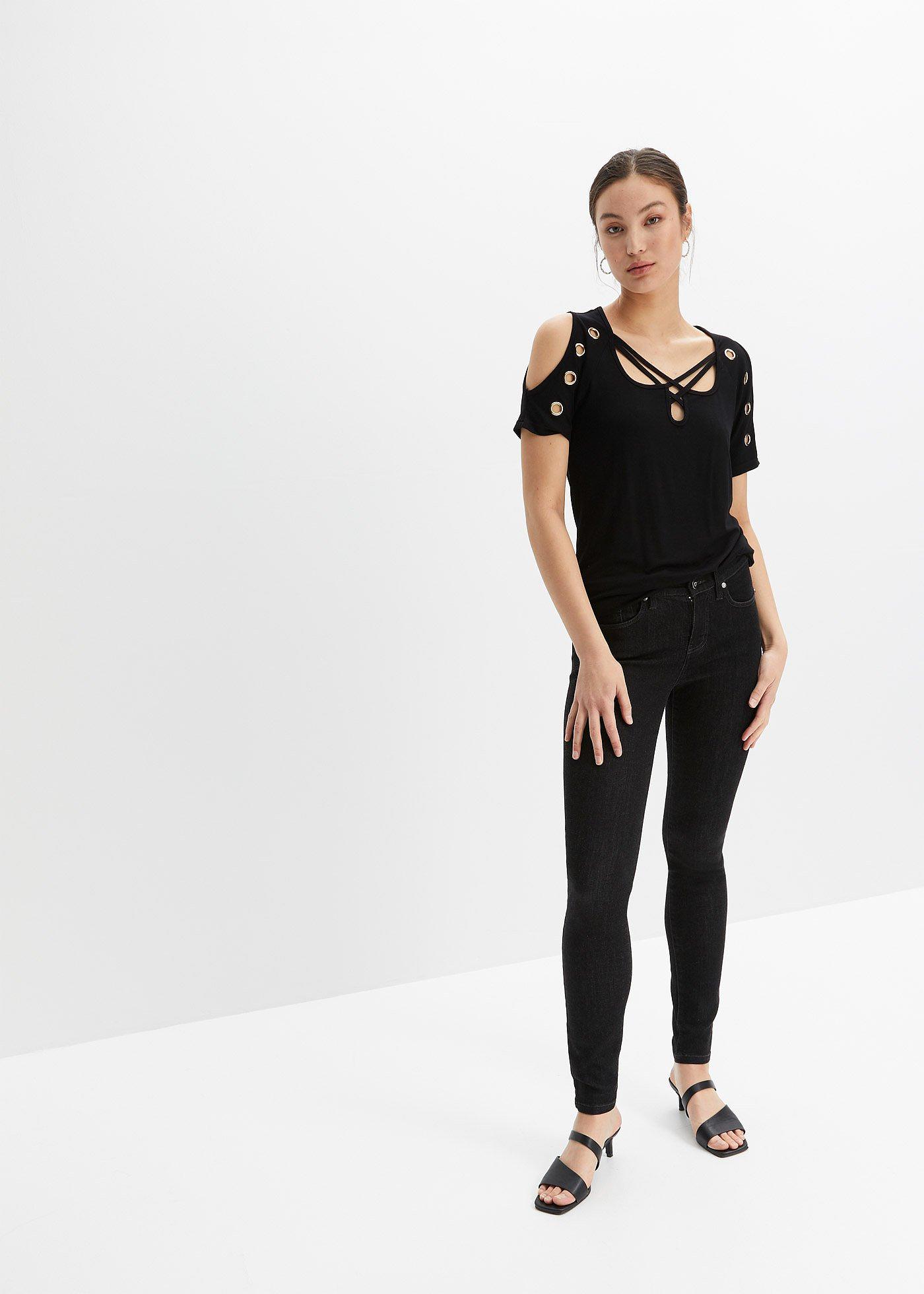 Shirt z paskami - Bonprix