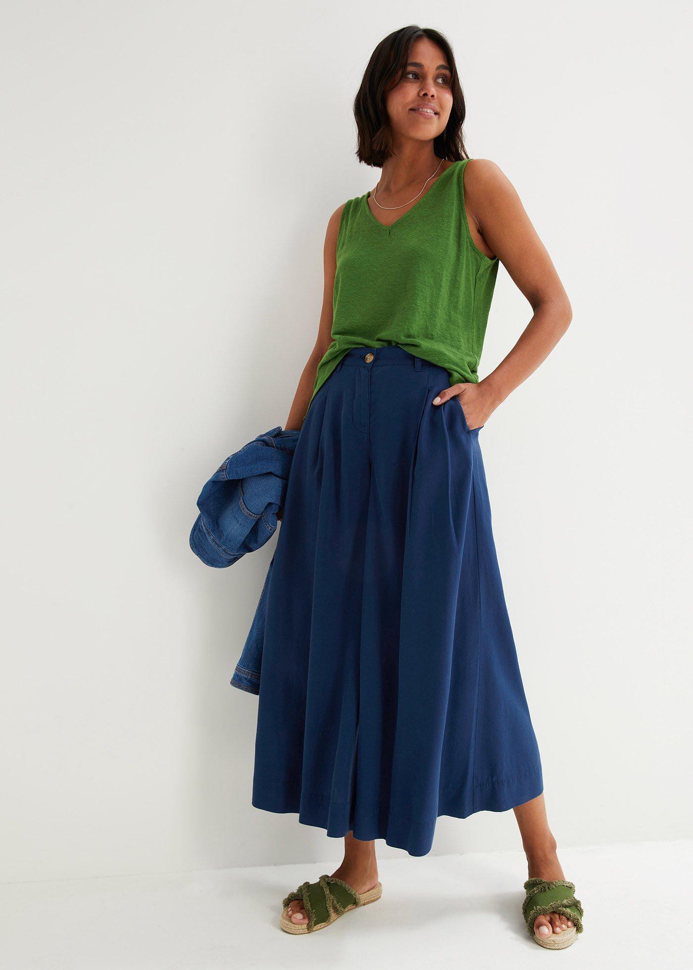 Tank top z lnu - Bonprix