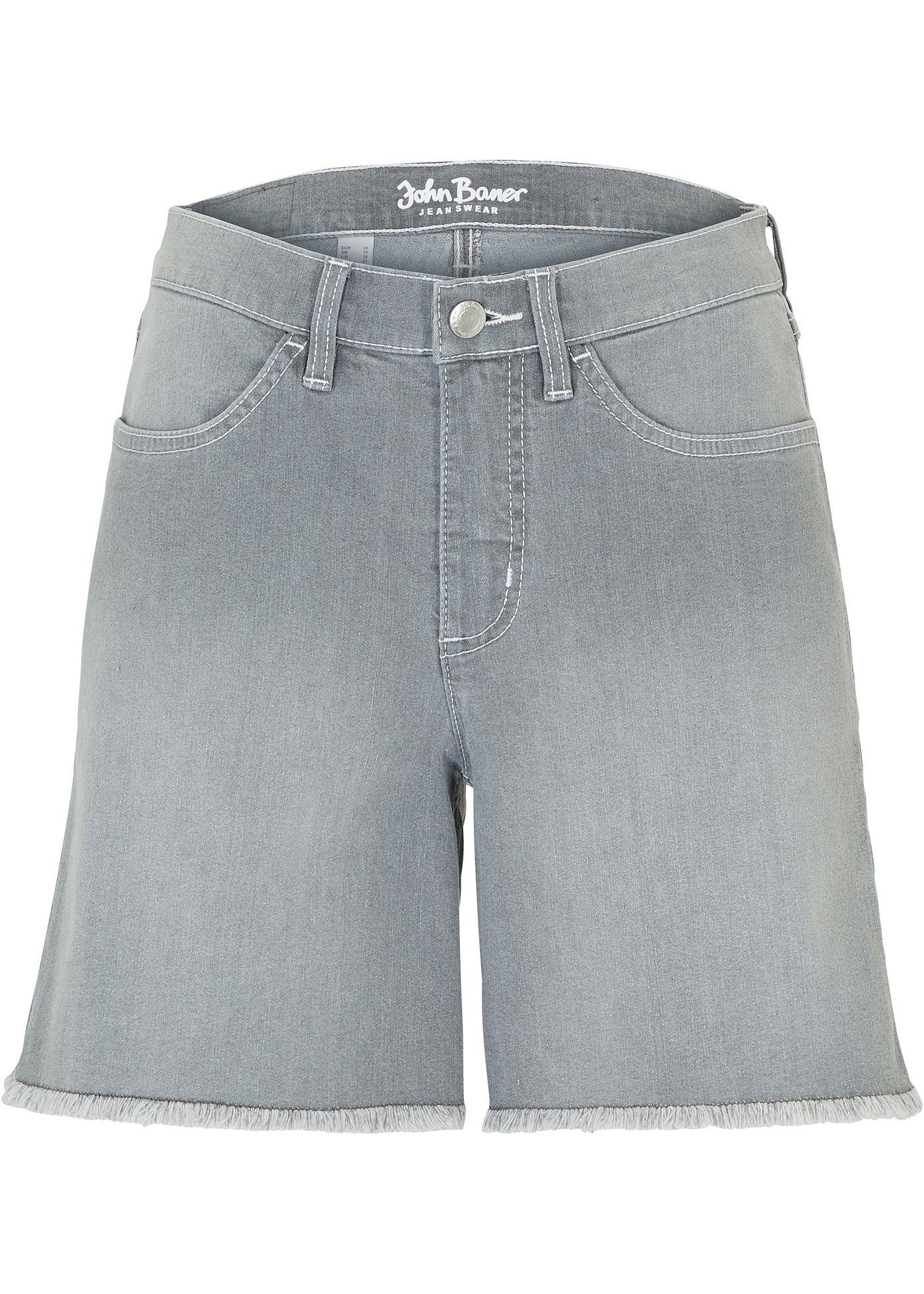 Jeansshorts, Mid Waist, Stretch günstig online kaufen