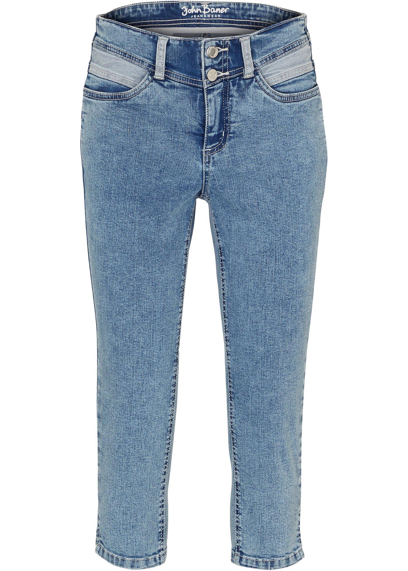 Skinny Jeans Mid Waist, knieumspielend Stretch