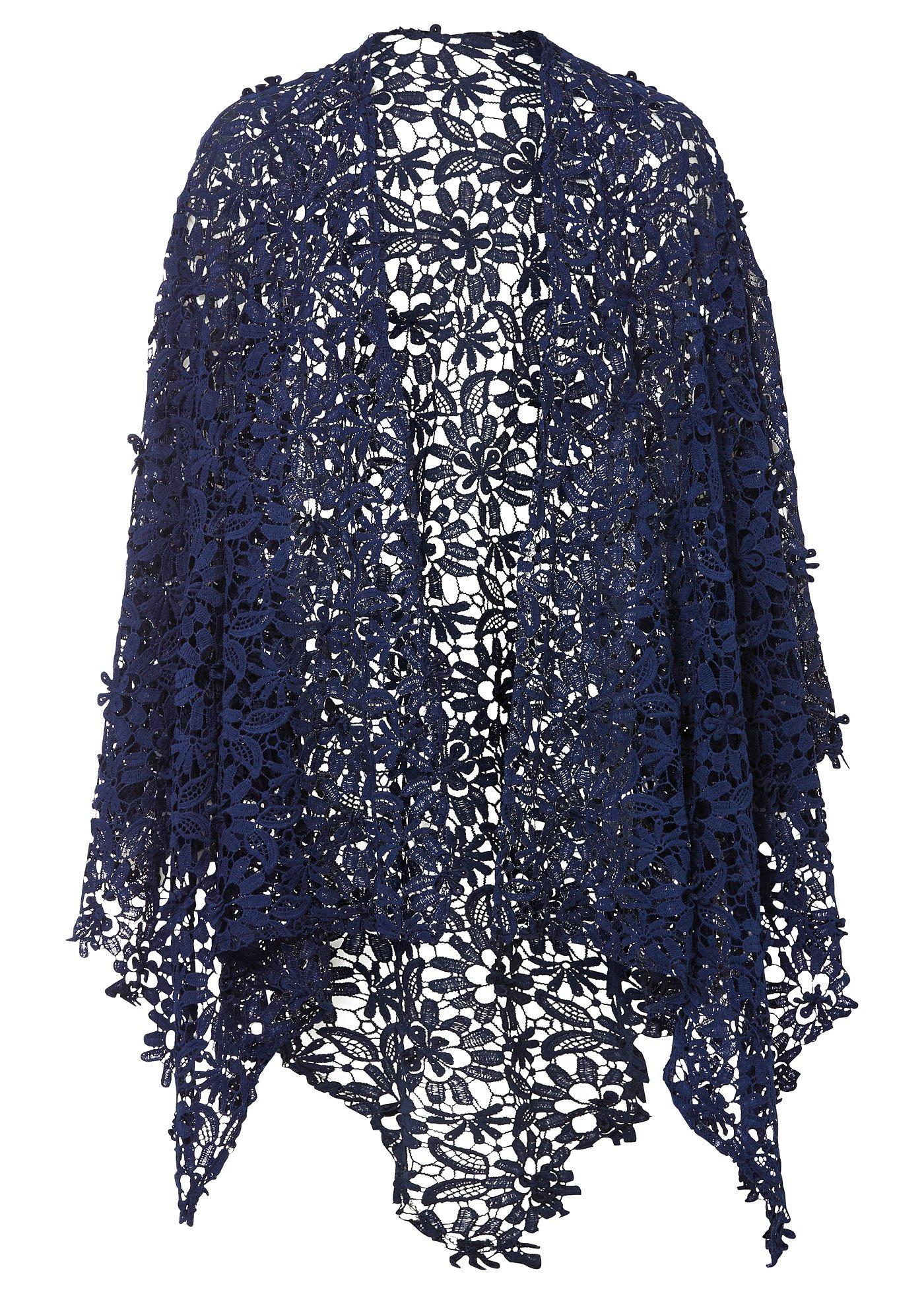 Letnie poncho z koronki - Bonprix