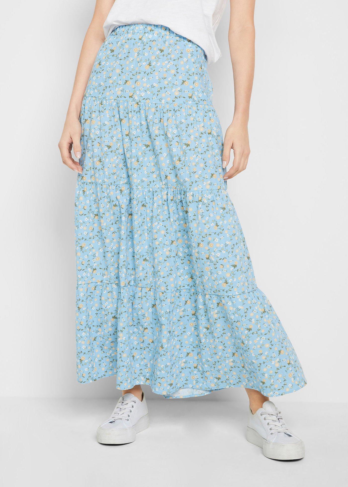 Spódnica maxi z falban - Bonprix