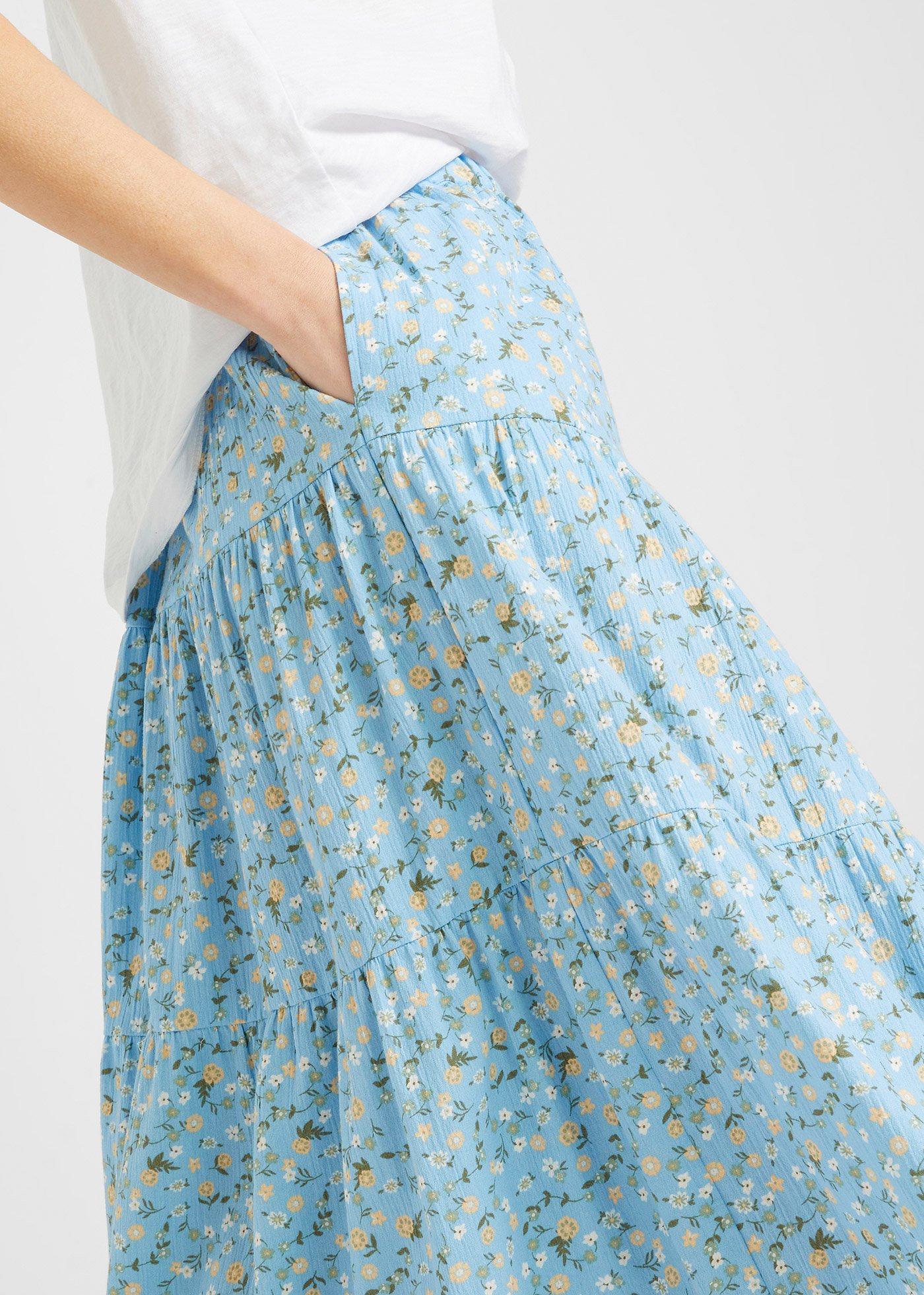 Spódnica maxi z falban - Bonprix