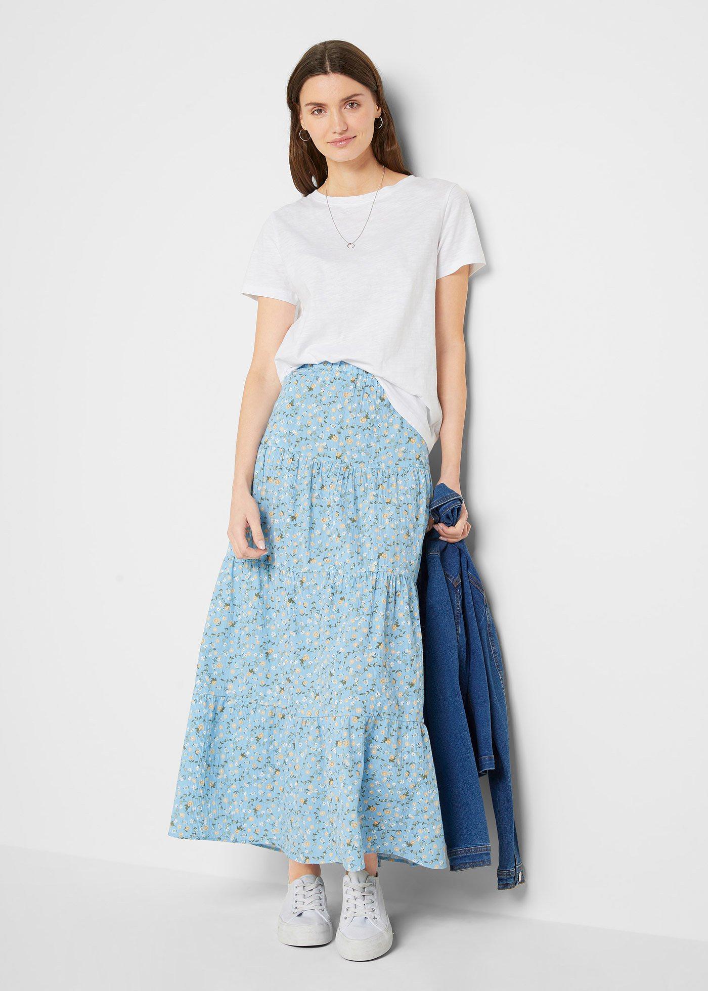 Spódnica maxi z falban - Bonprix