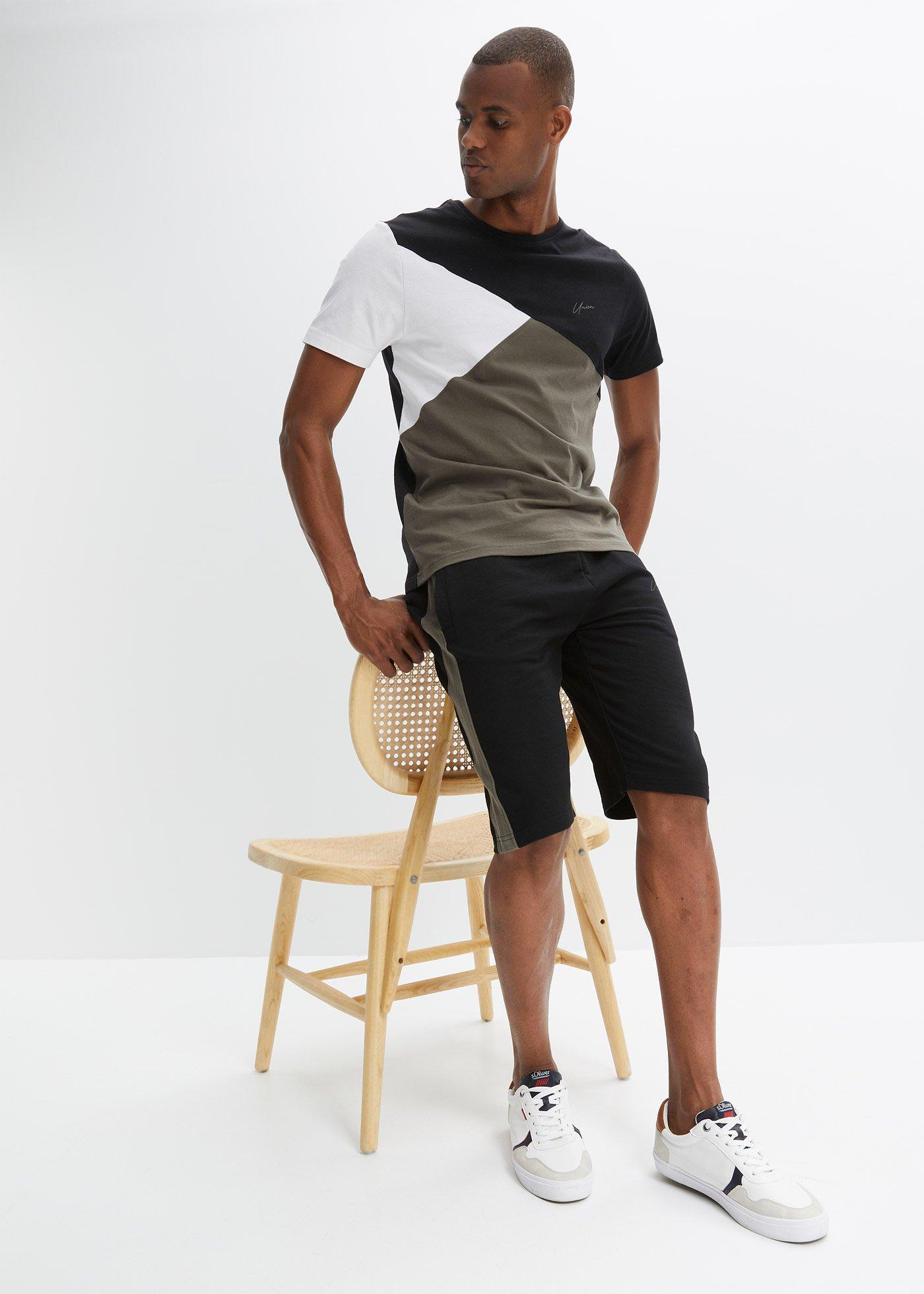 T-shirt + bermudy dresowe (2 części) - Bonprix