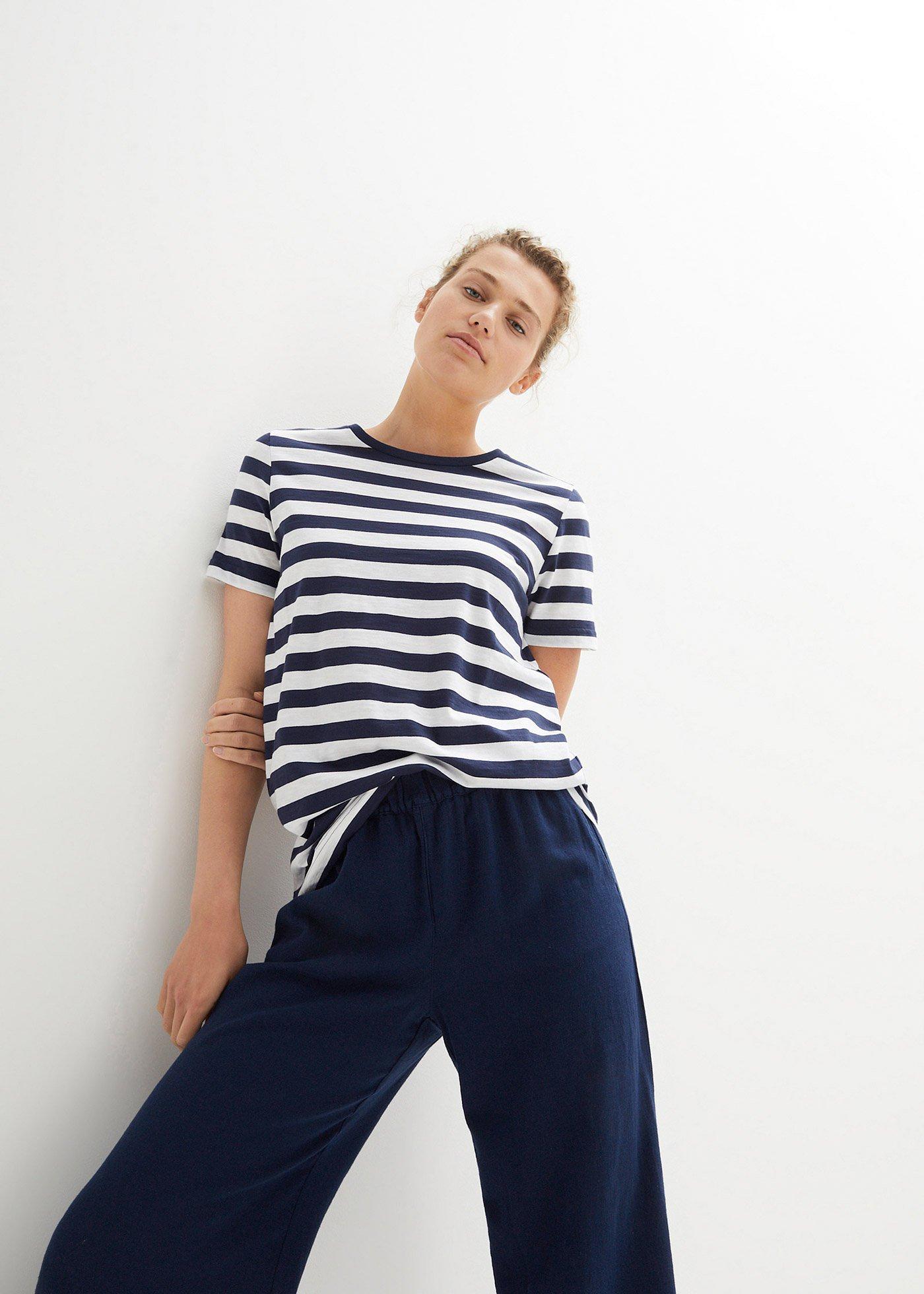 T-shirt z okrągłym dekoltem, z bawełny (2 szt.) - Bonprix