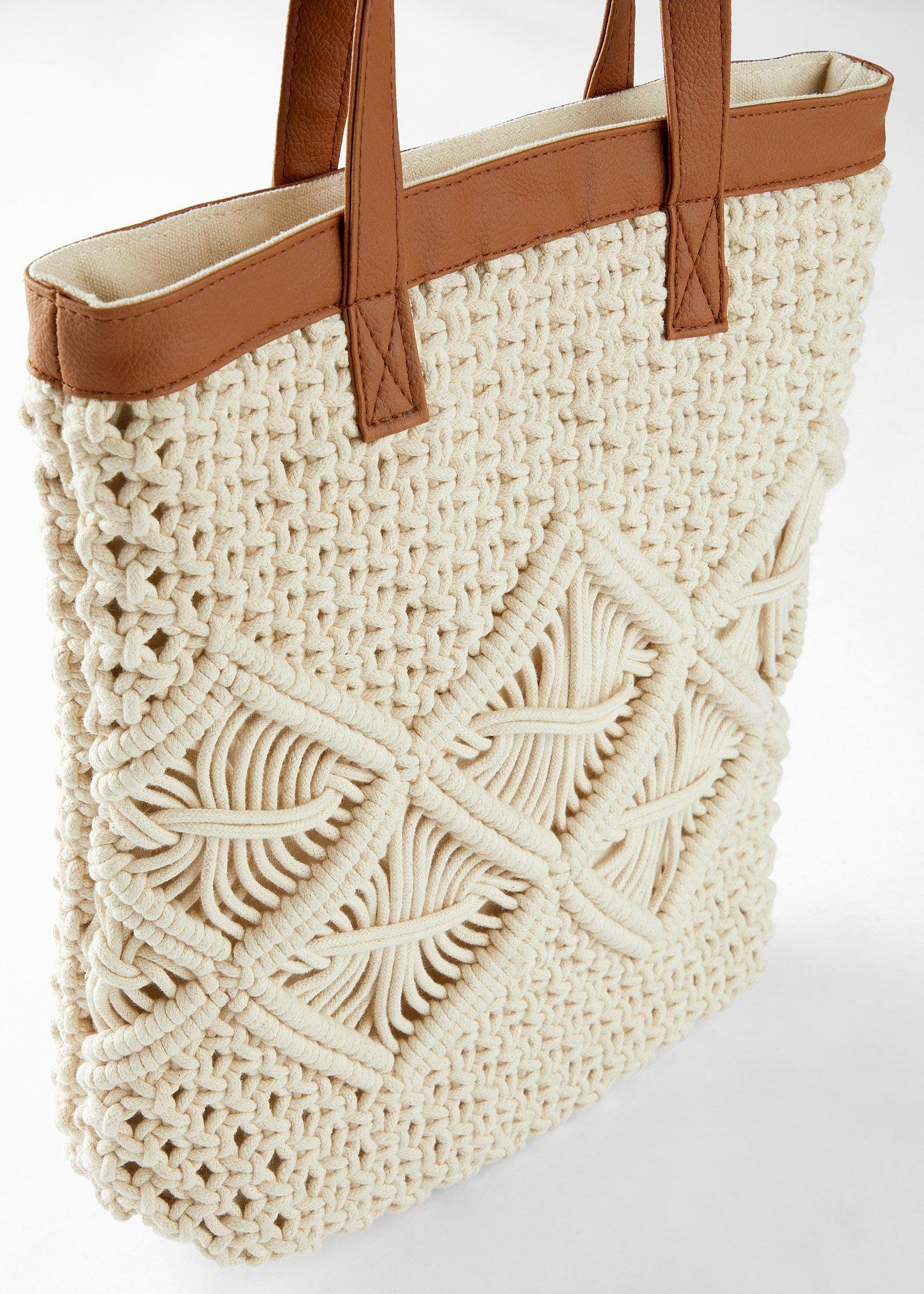 Torba makramowa typu shopper - Bonprix