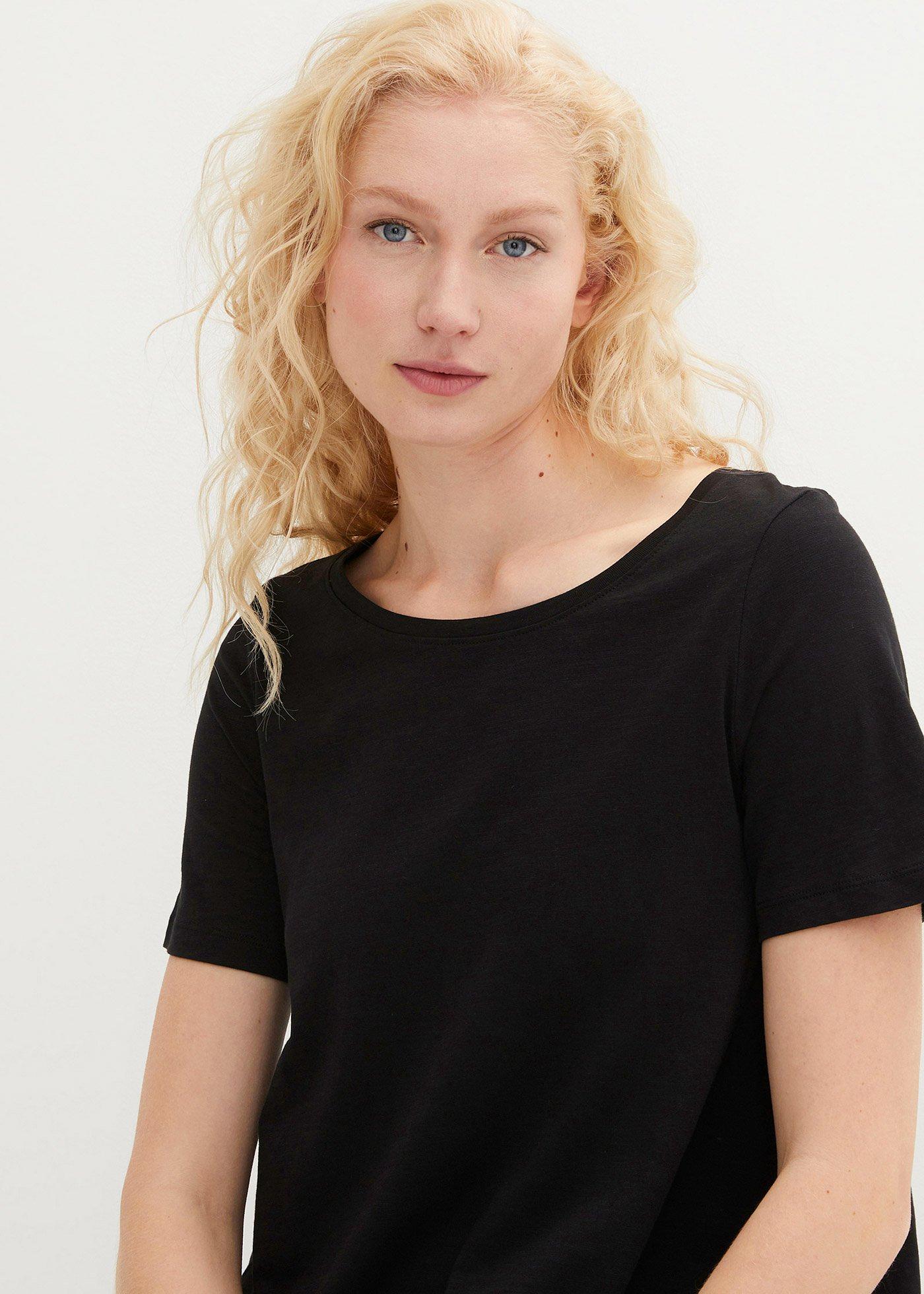 Sukienka shirtowa z przędzy mieszankowej, z kieszeniami, w dł. do kolan - Bonprix