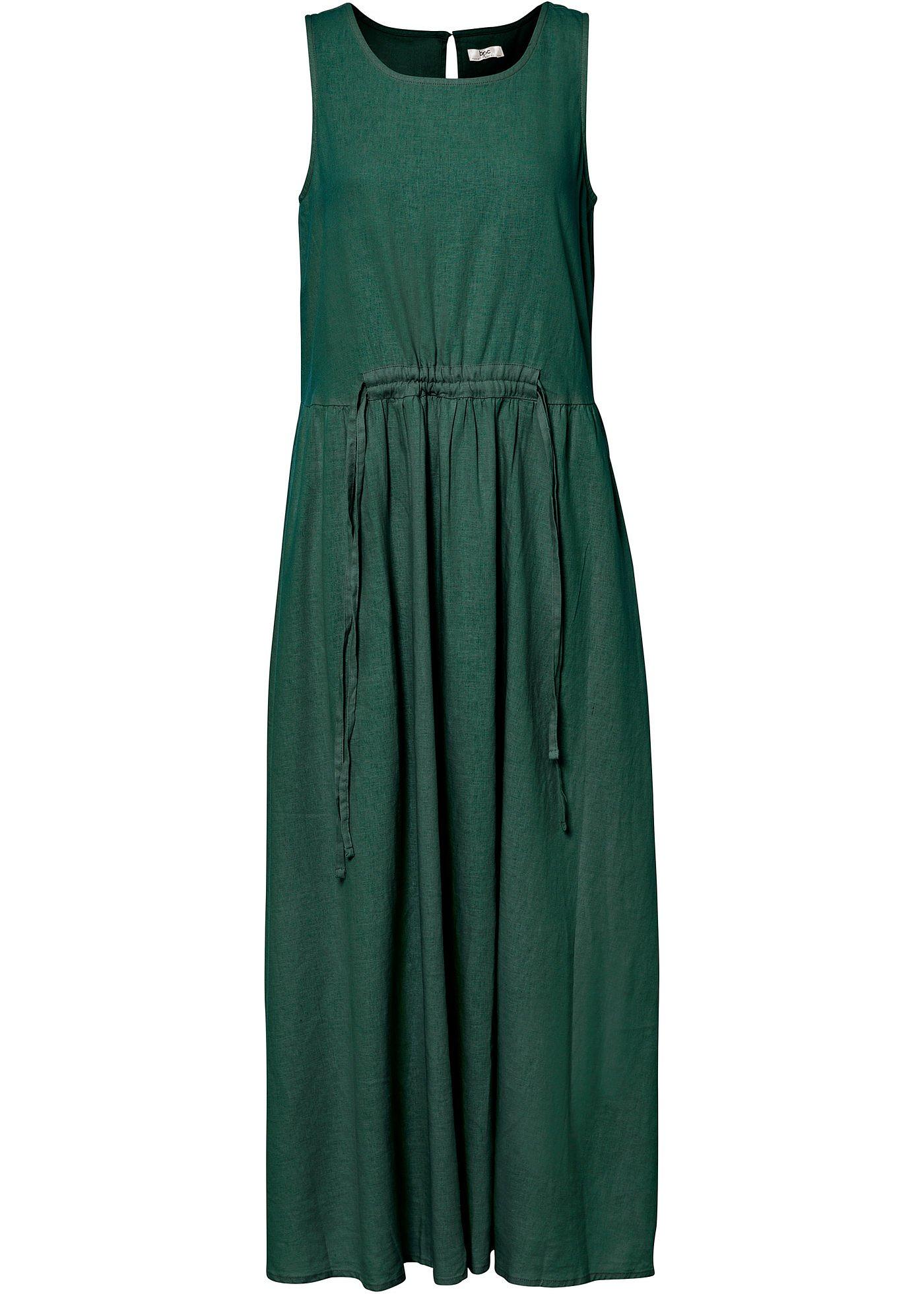 Rochie maxi din material subțire cu in și viscoză