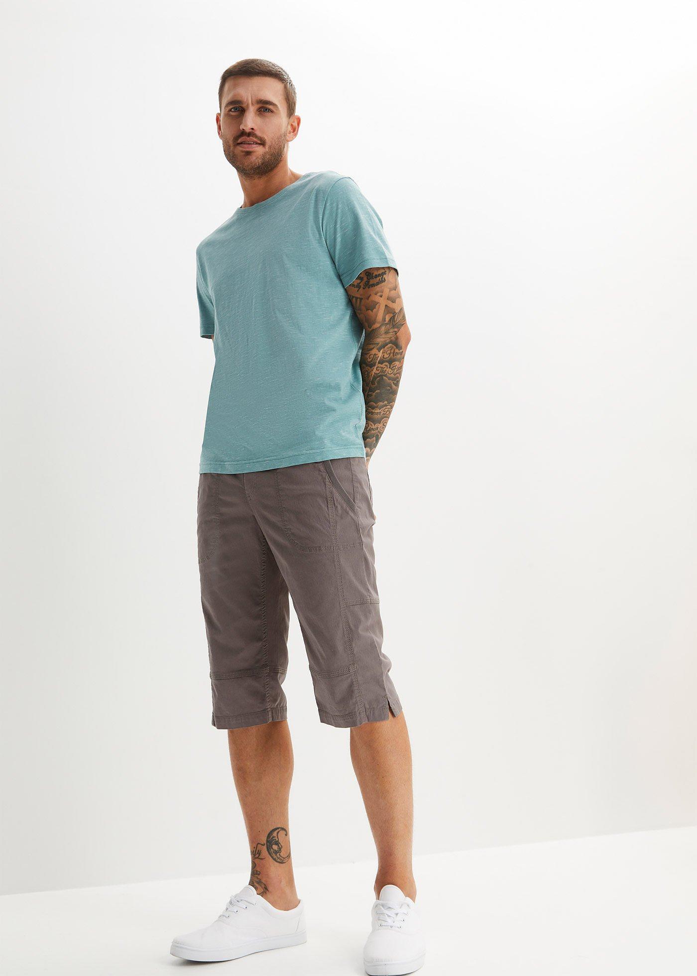 Długie bermudy ze stretchem, w wygodnym fasonie, regular fit - Bonprix