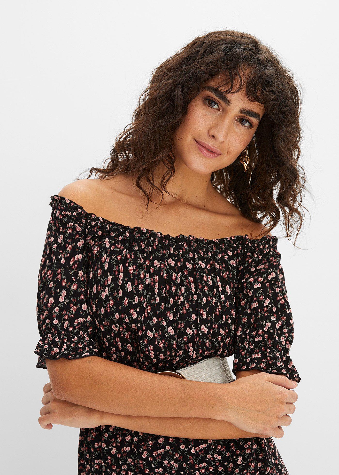 Długa sukienka z czystej wiskozy - Bonprix