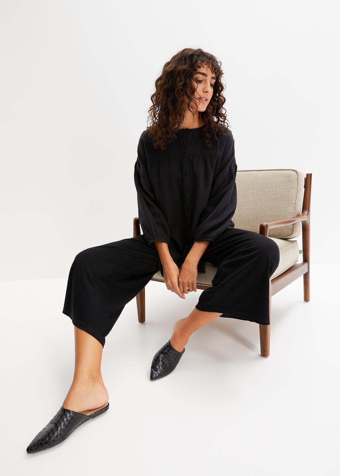 Bluzka oversize z muślinu - Bonprix