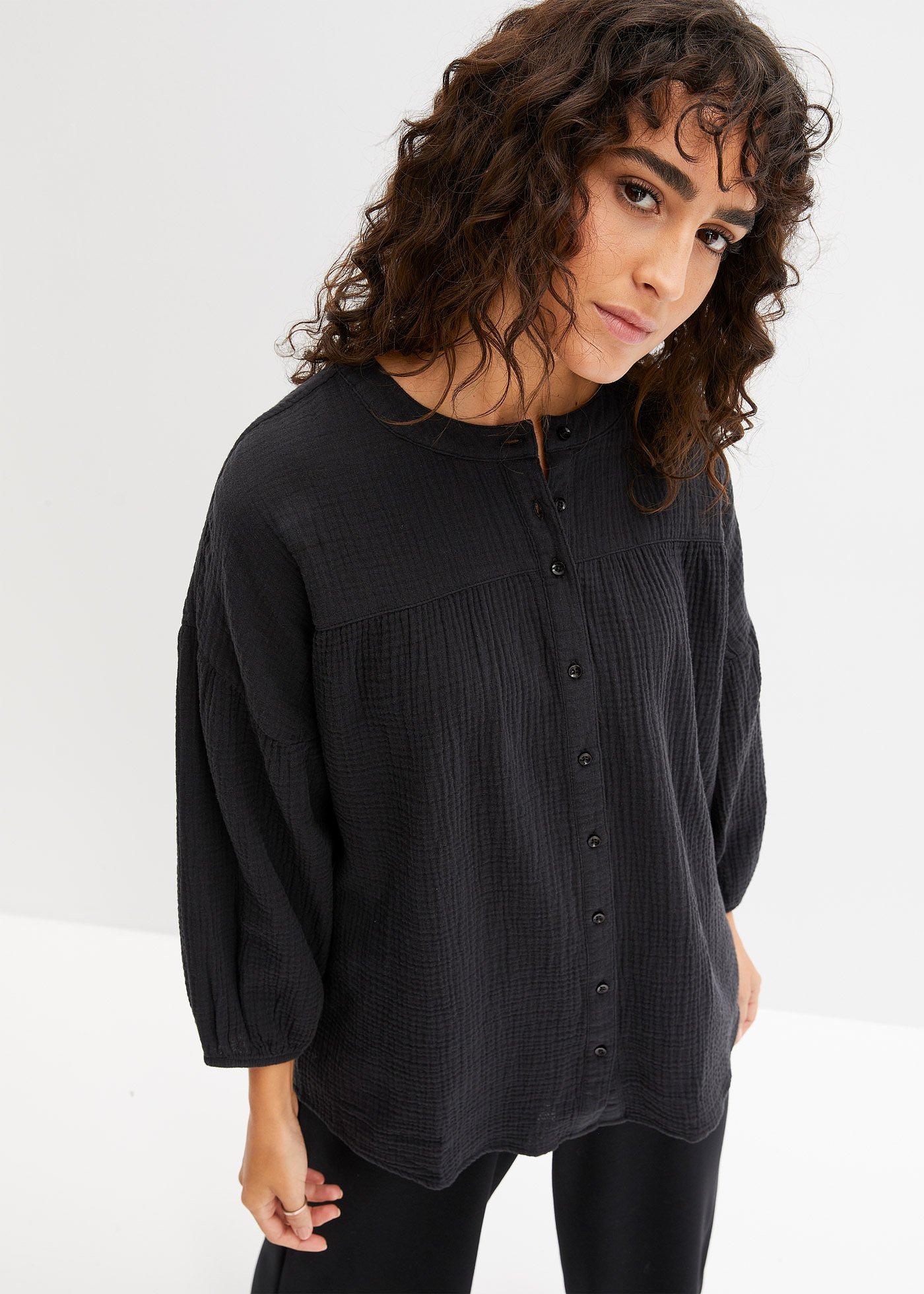 Bluzka oversize z muślinu - Bonprix