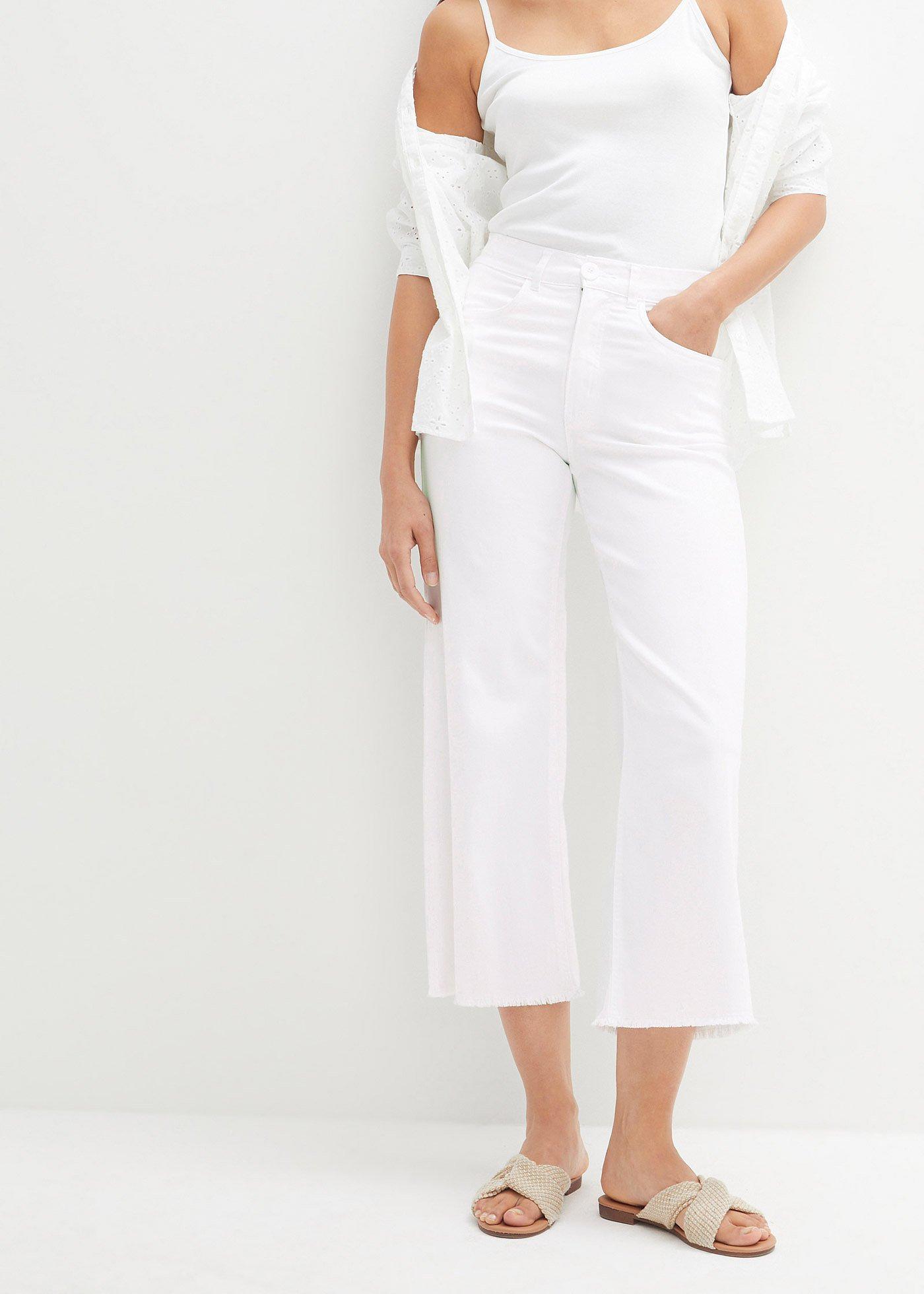 Dżinsy 7/8 Wide Fit - Bonprix