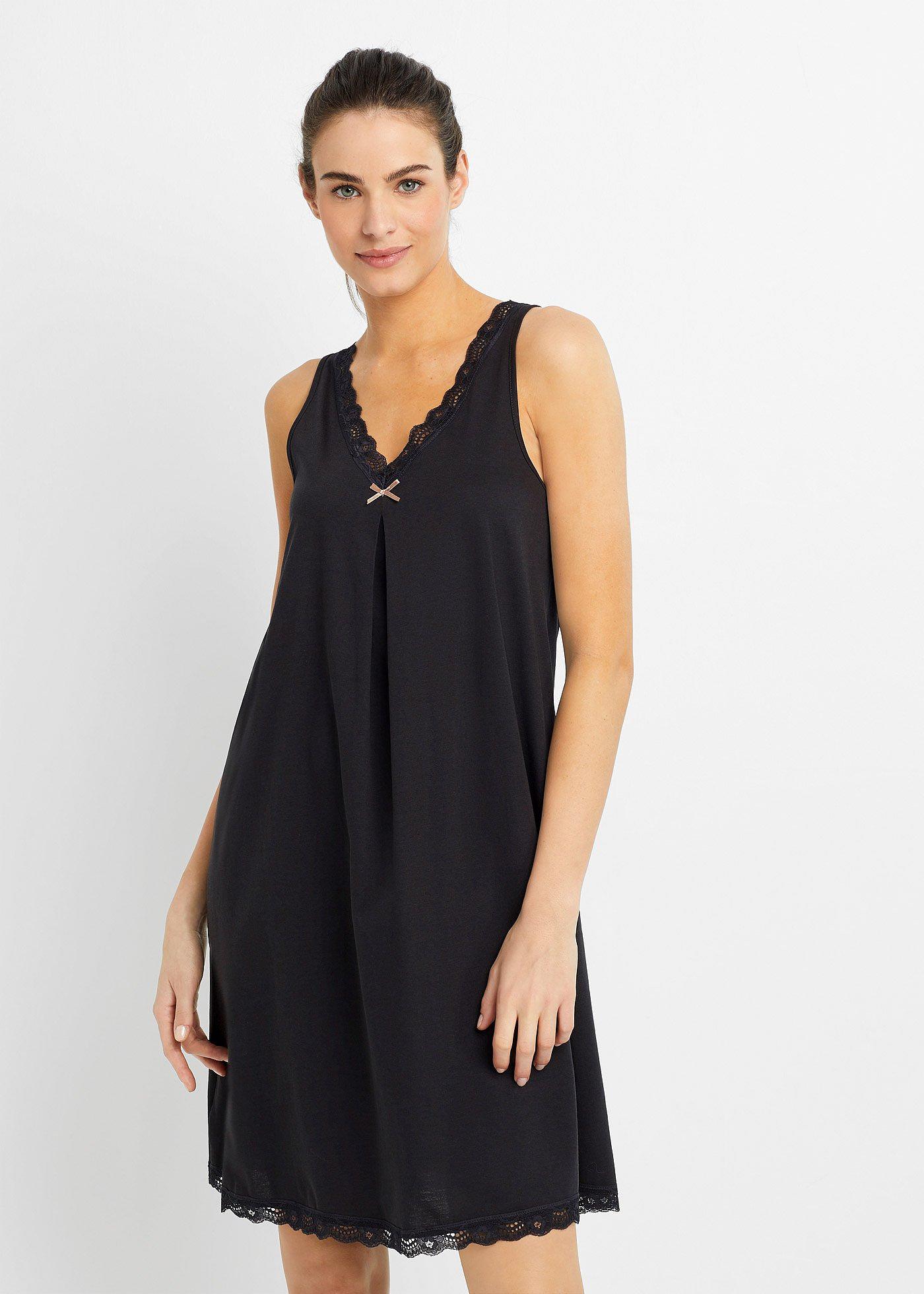 Krótka koszula nocna z miękkiej mieszanki wiskozy - Bonprix