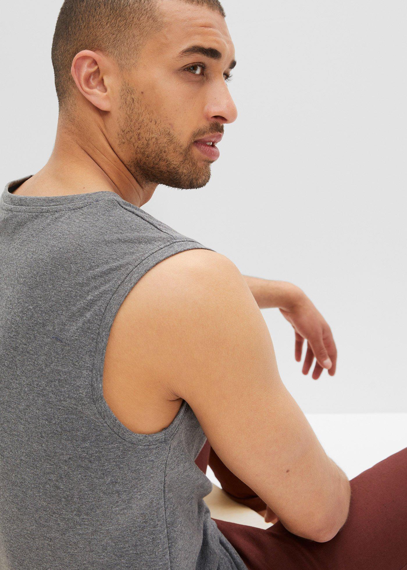 Koszulka bez rękawów (2 szt.) z czystej bawełny - Bonprix