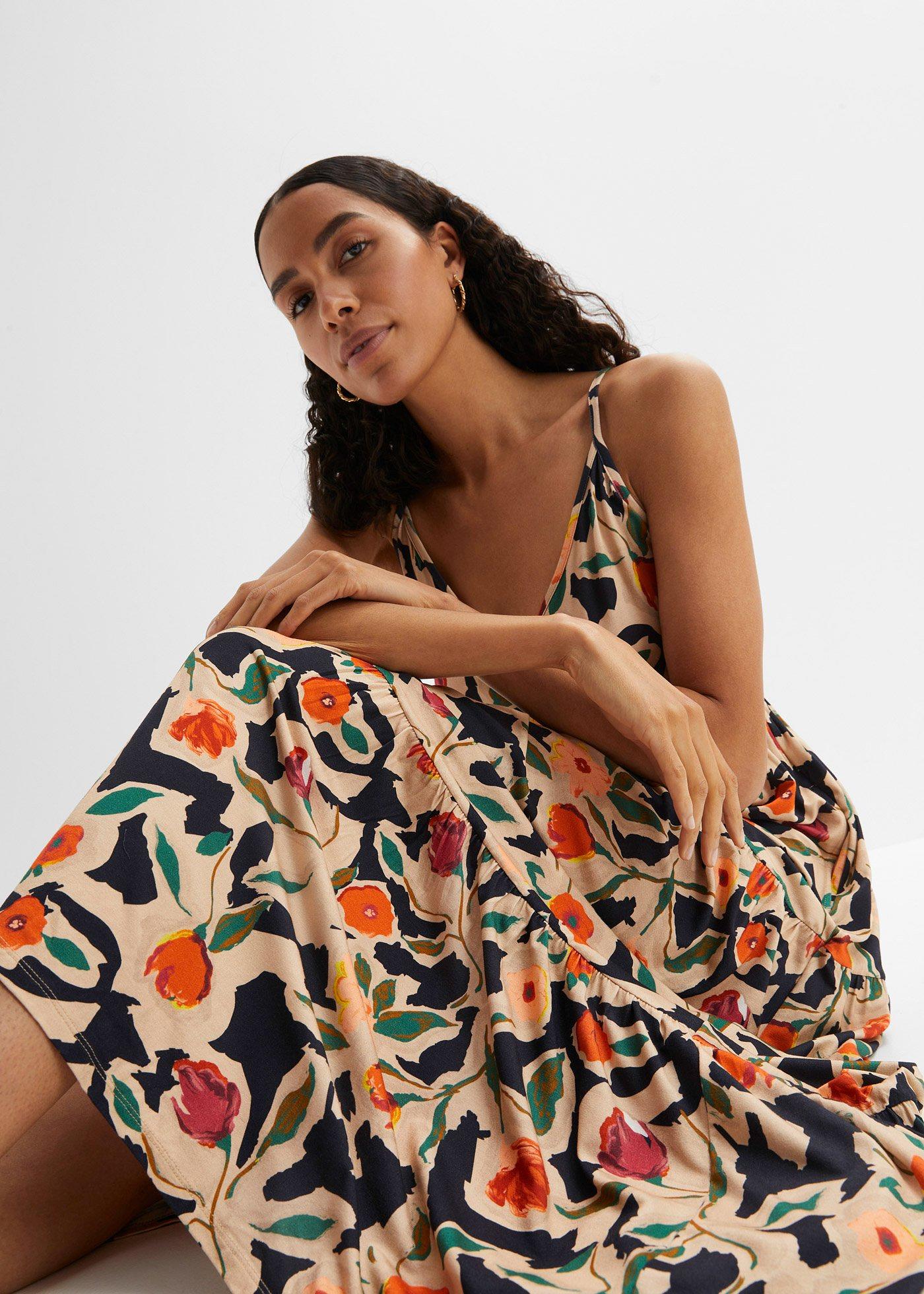 Długa sukienka z miękkiej mieszanki wiskozy - Bonprix