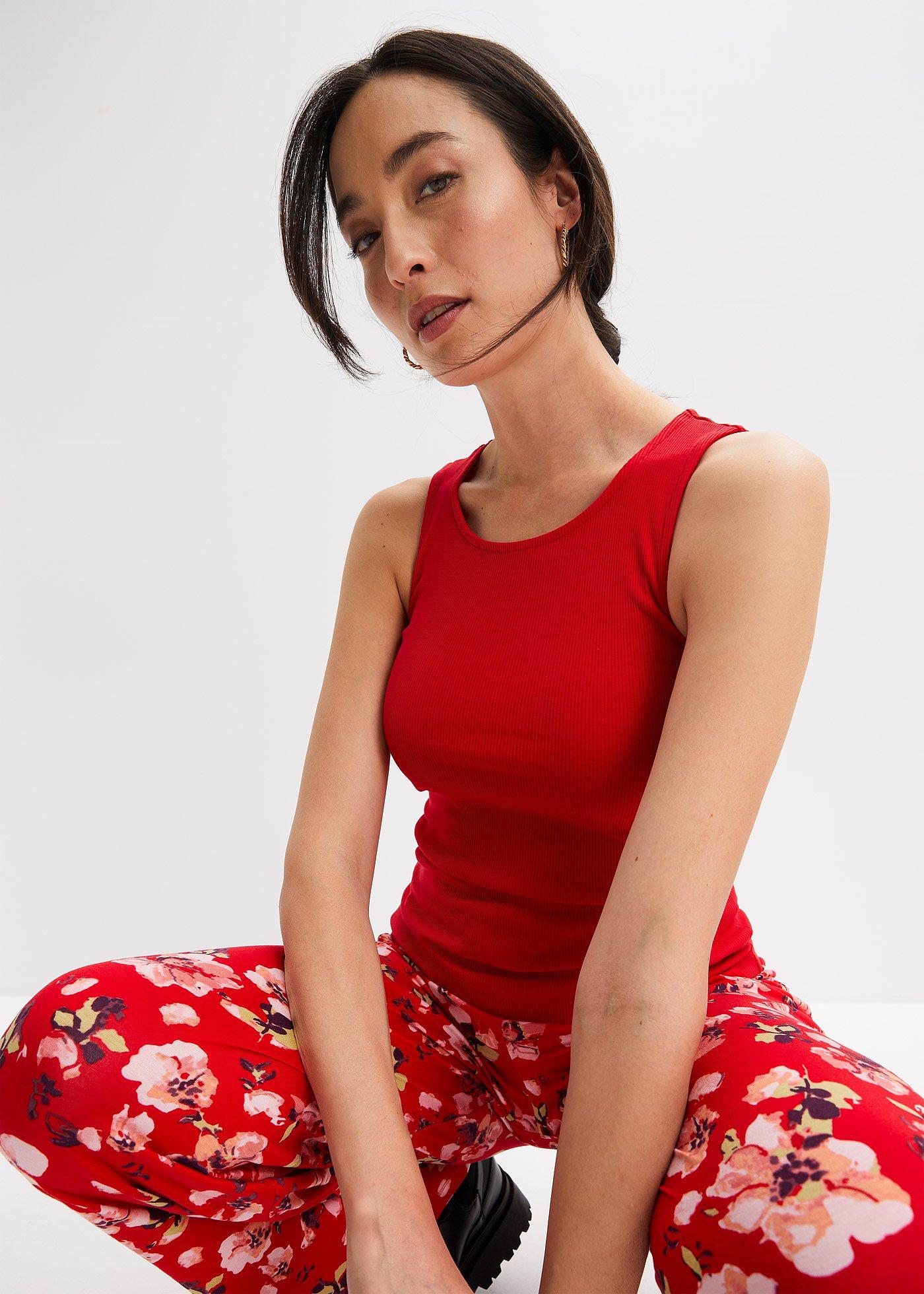 Top w prążek z czystej bawełny organicznej (2 szt.) - Bonprix