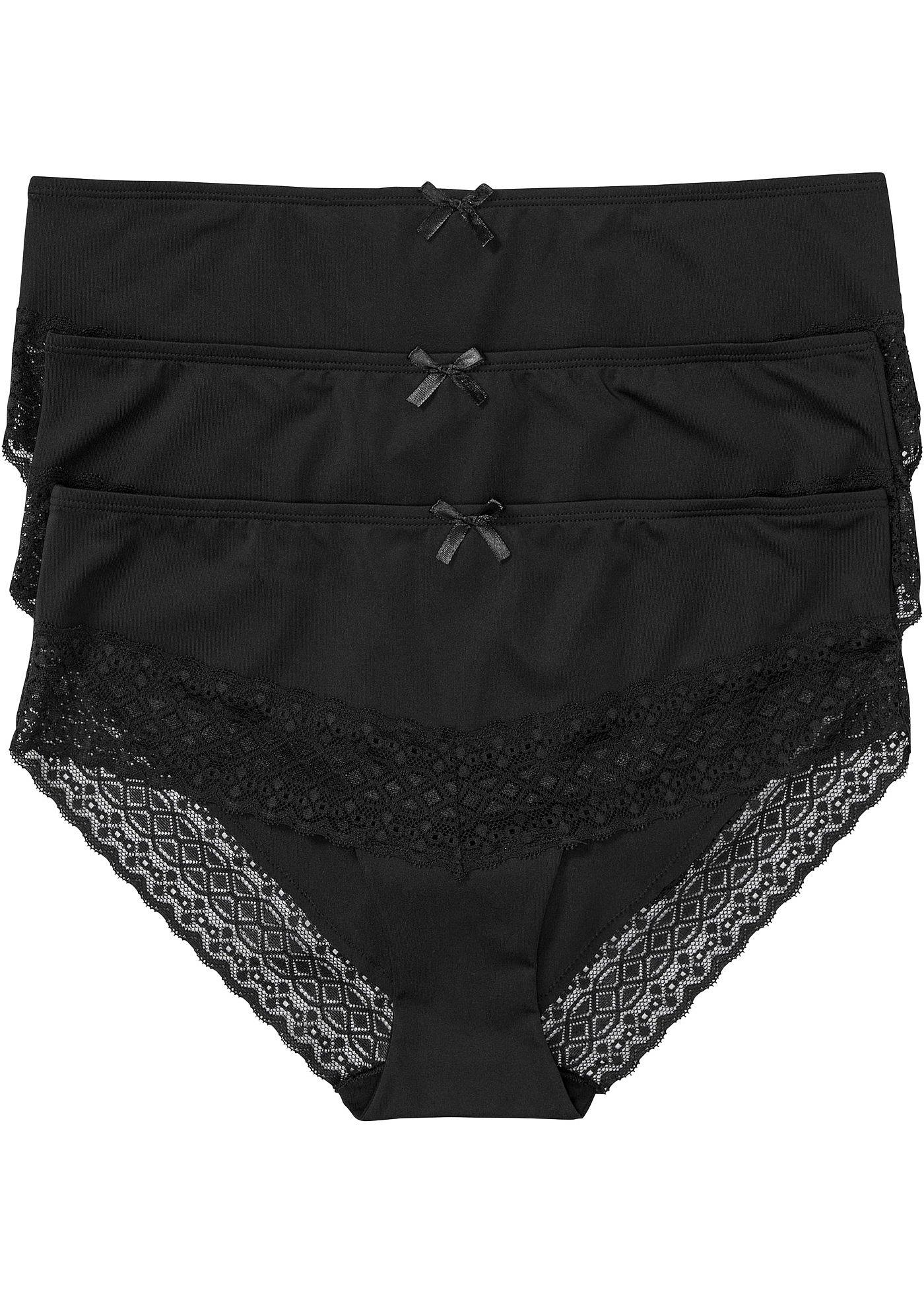 Figi panty z mikrofibry (3 pary) - Bonprix