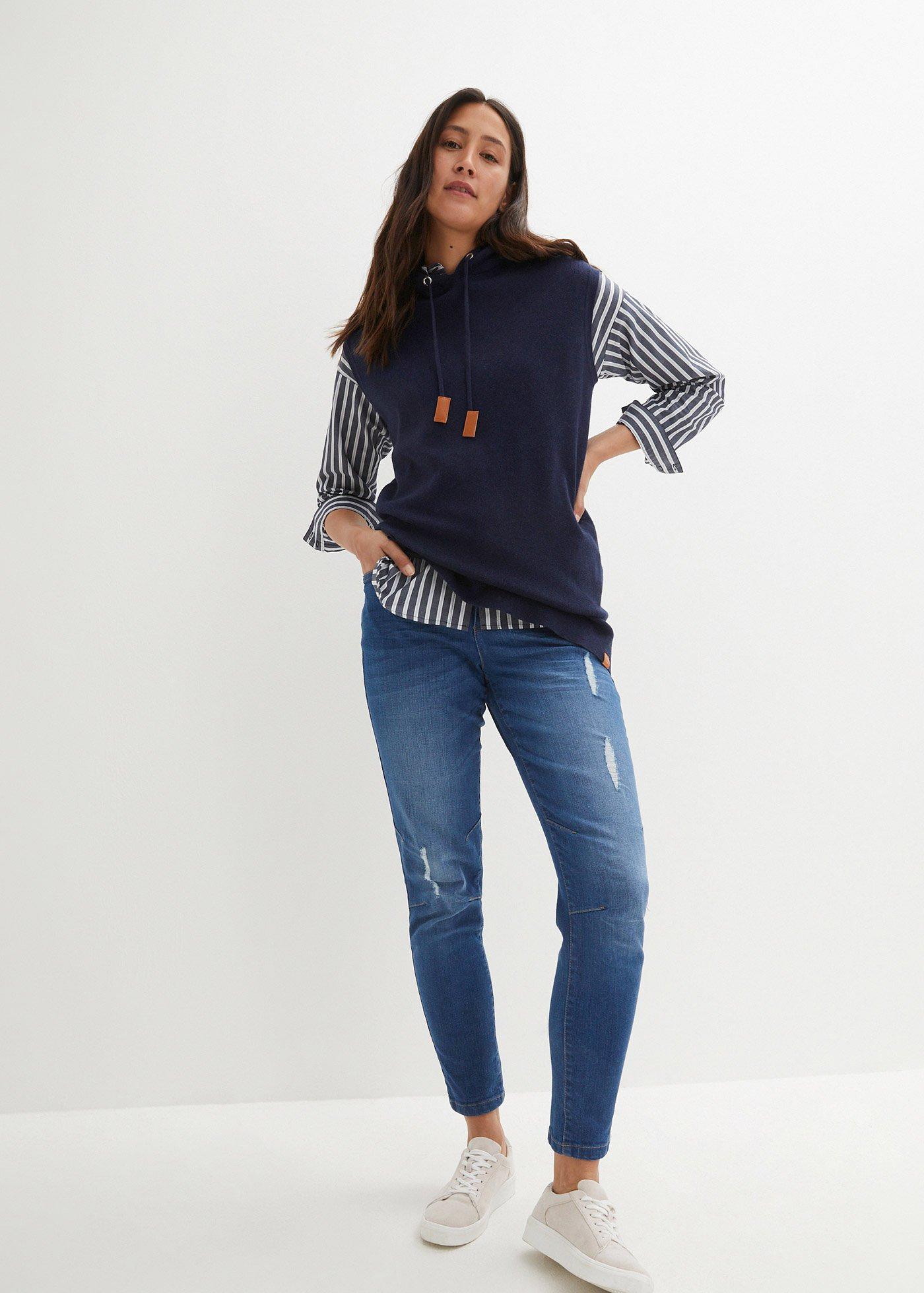 Kamizelka z kapturem, oversized - Bonprix