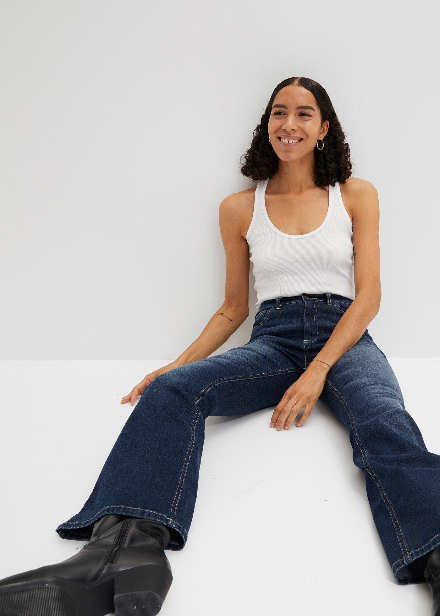 Dżinsy Flared high-waist - Bonprix