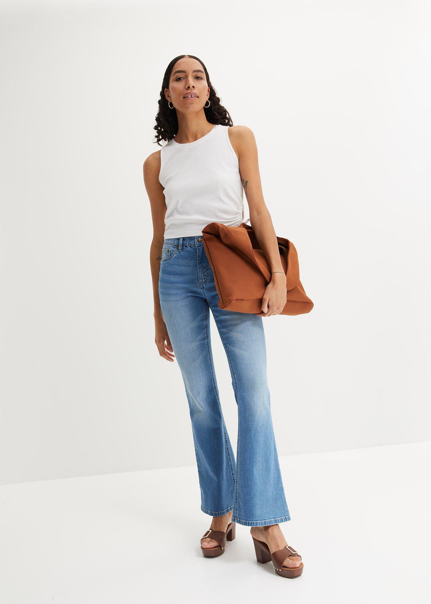 Dżinsy Flared high-waist - Bonprix
