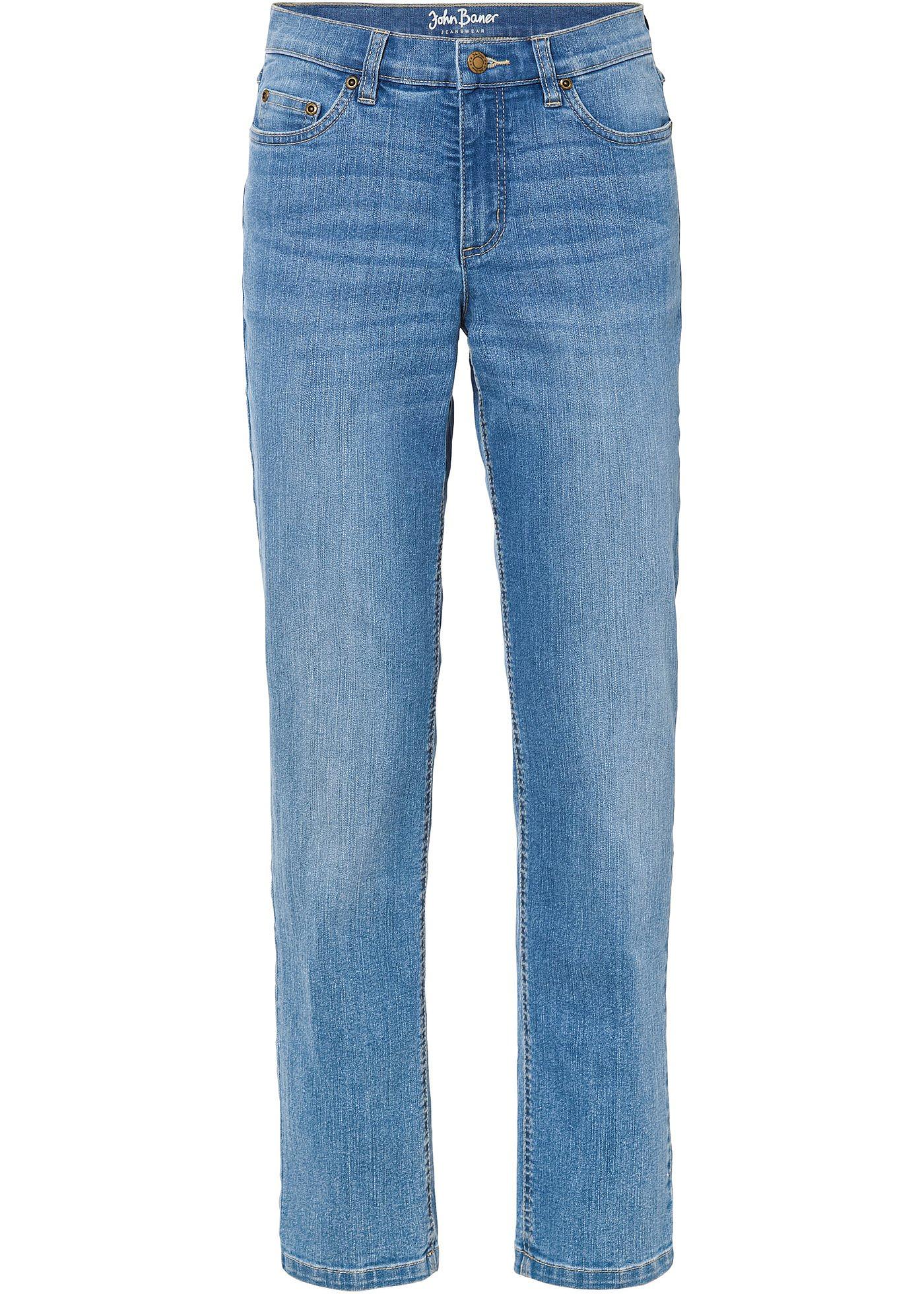 Straight Jeans Mid Waist, cropped