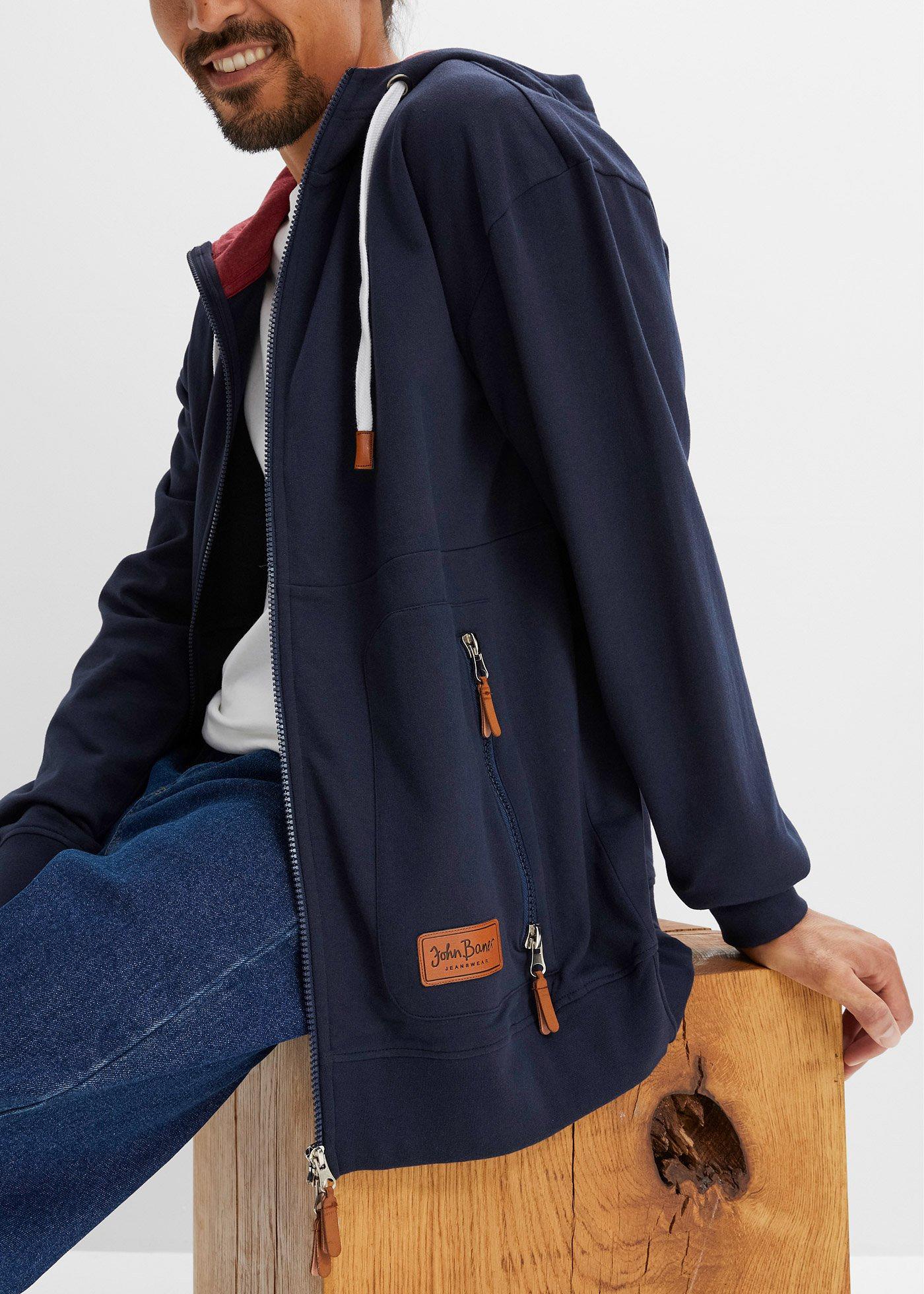 Bluza rozpinana z kapturem, Loose Fit - Bonprix