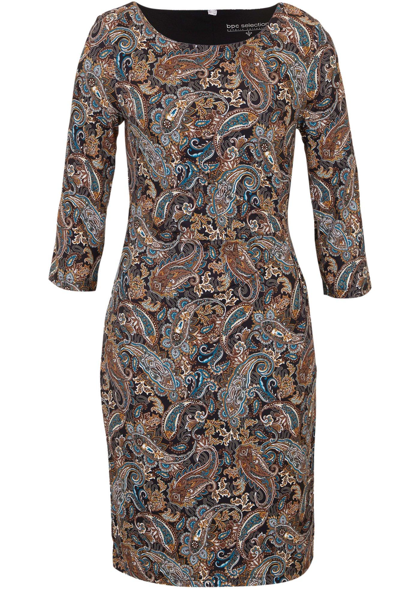 Rochie din tricot cu imprimeu paisley