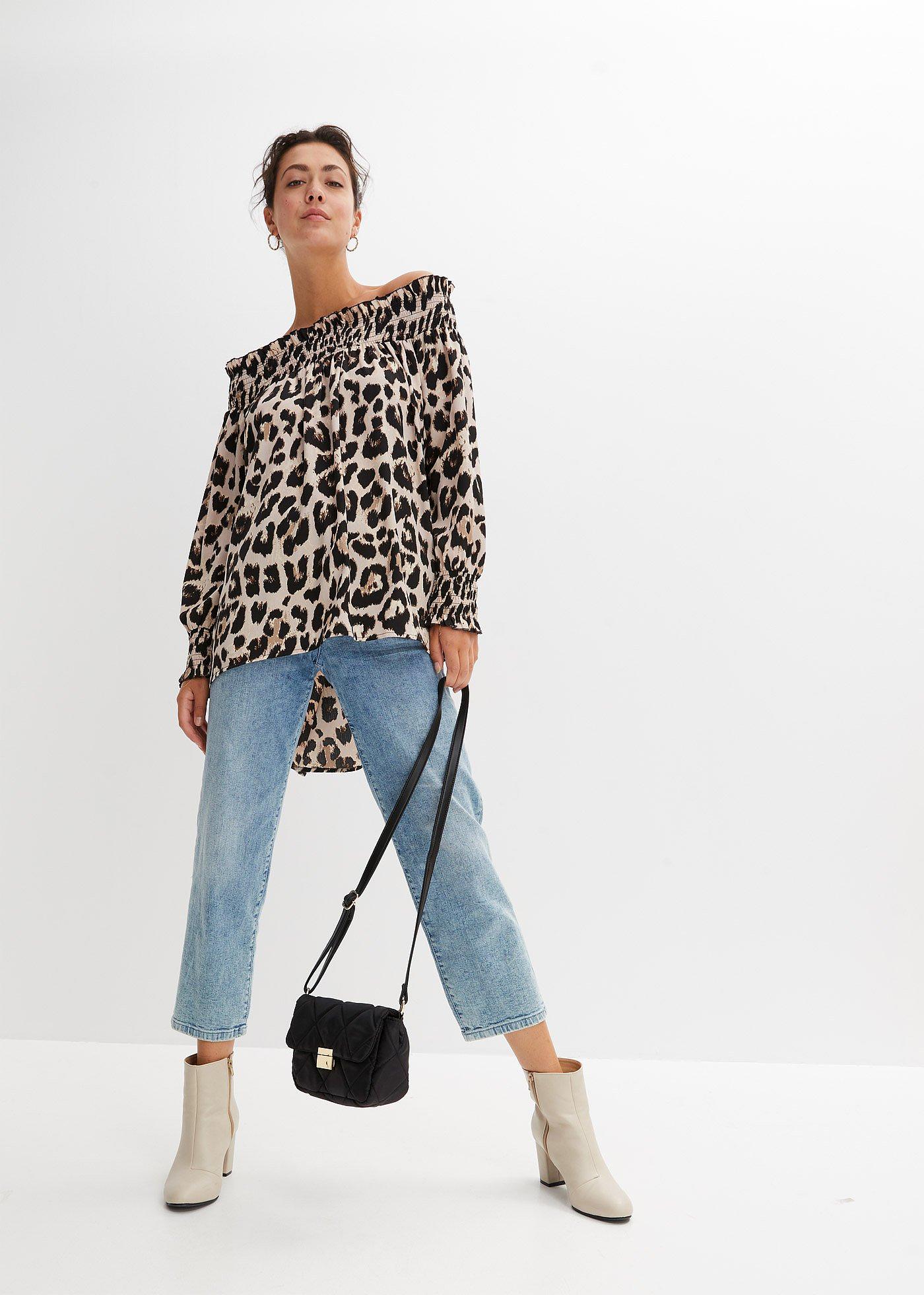 Bluzka z dłuższym tyłem - Bonprix