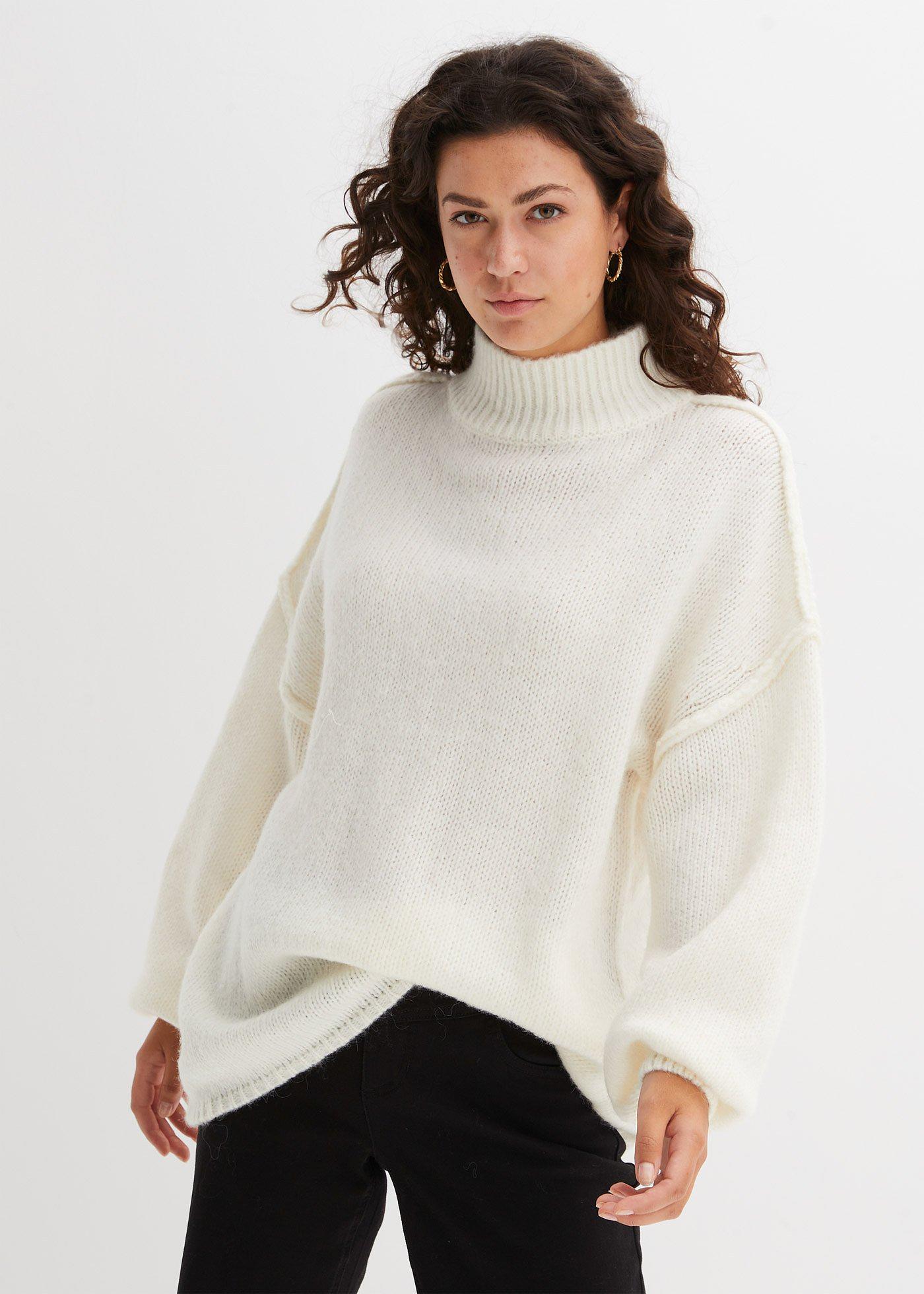 Sweter z dzianiny o luźnym splocie - Bonprix