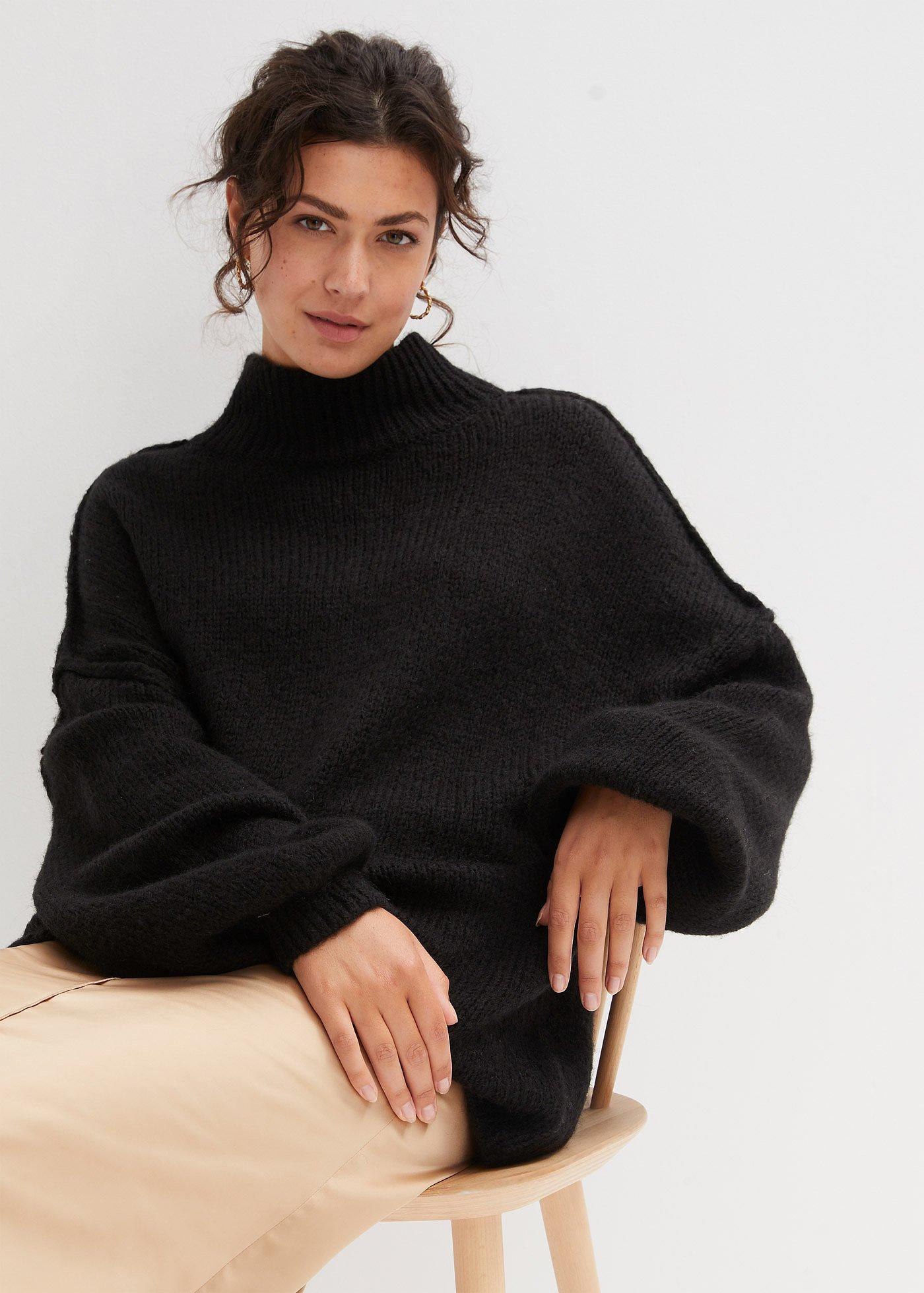 Sweter z dzianiny o luźnym splocie - Bonprix