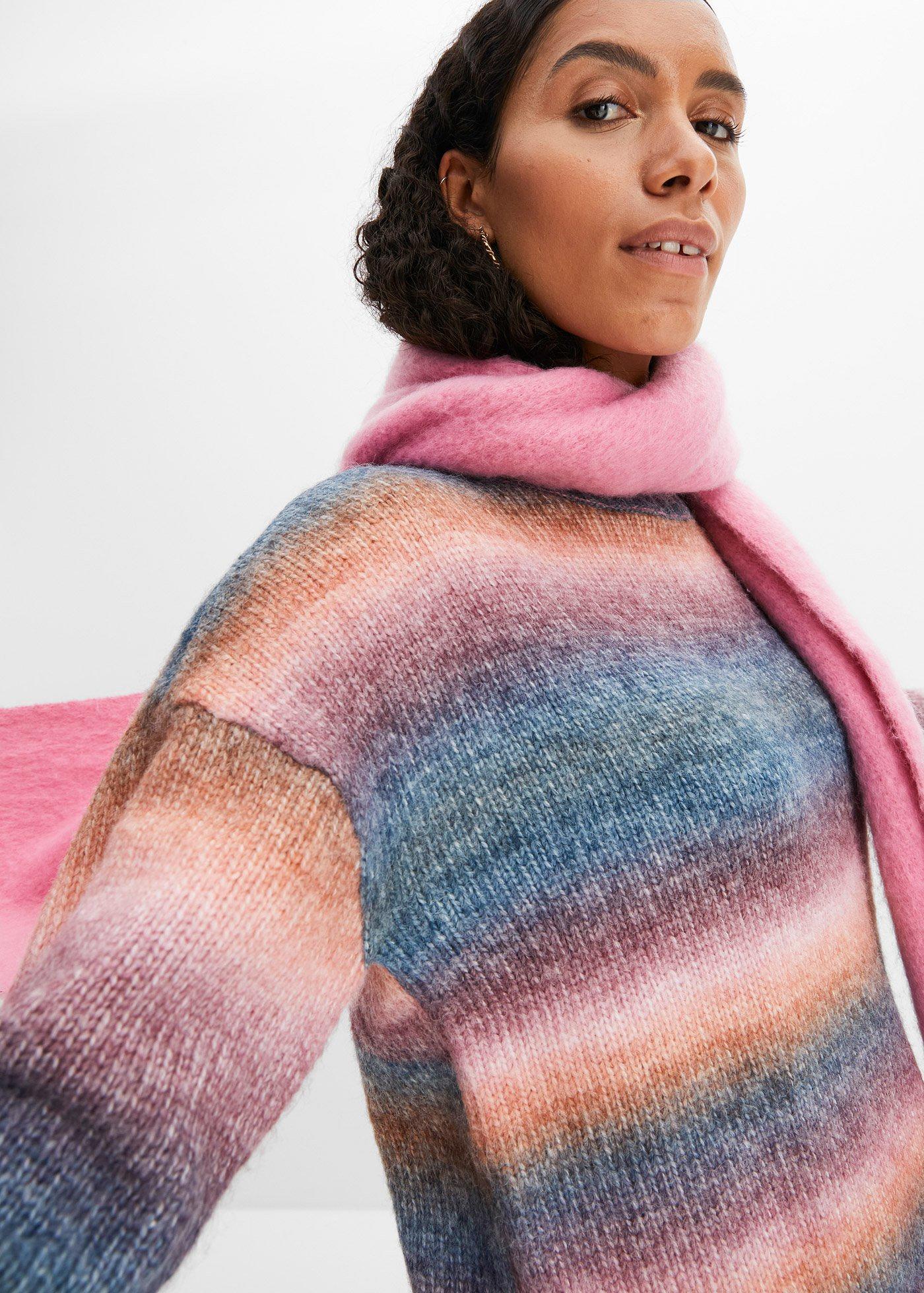 Sweter w cieniowanym kolorze, z domieszką wełny - Bonprix