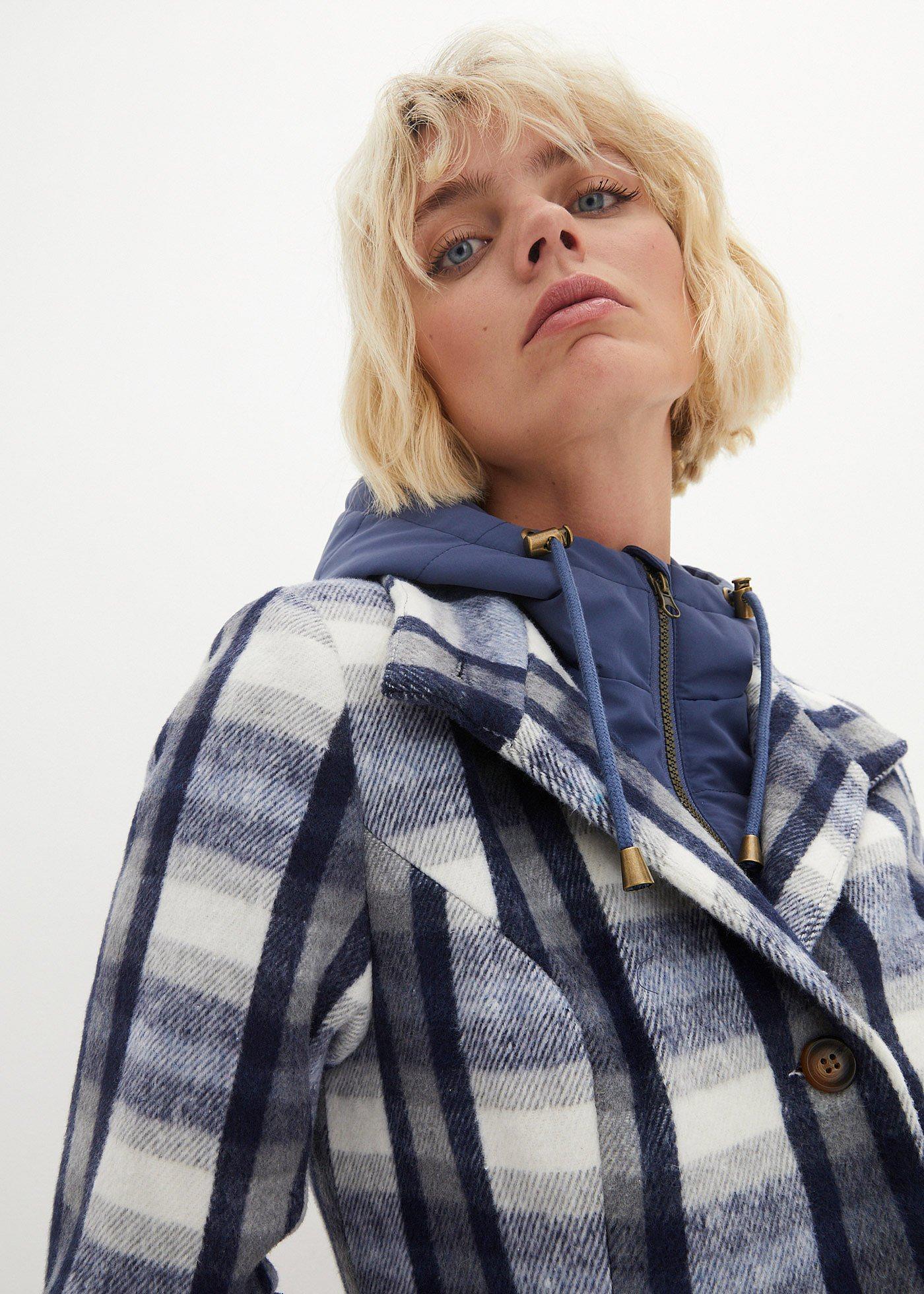 Płaszcz zimowy w optyce 2w1 - Bonprix