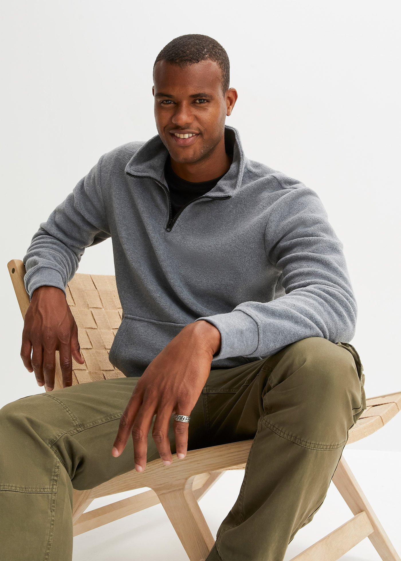 Bluza z polaru ze stójką - Bonprix