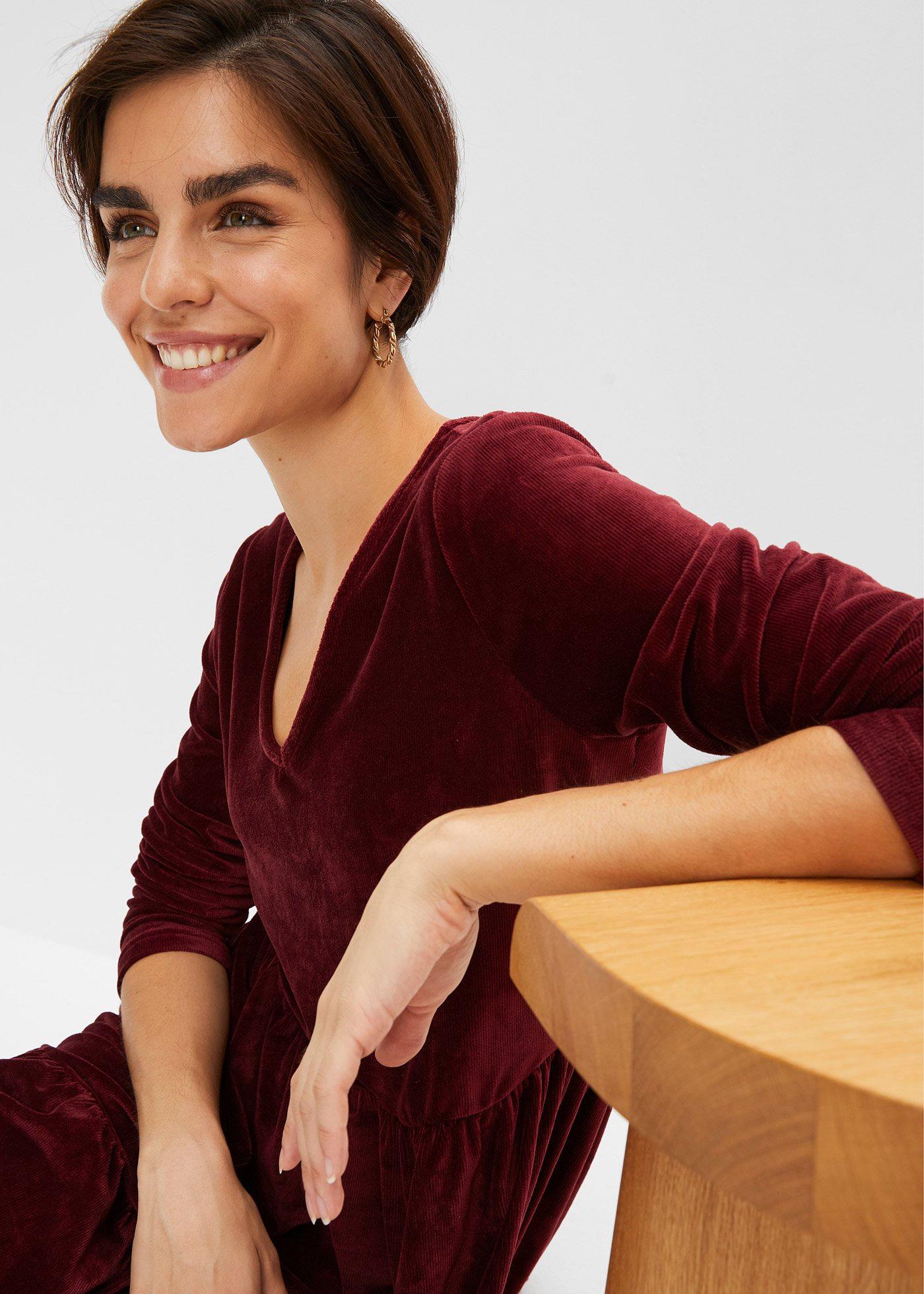 Sukienka mini z elastycznego aksamitu - Bonprix