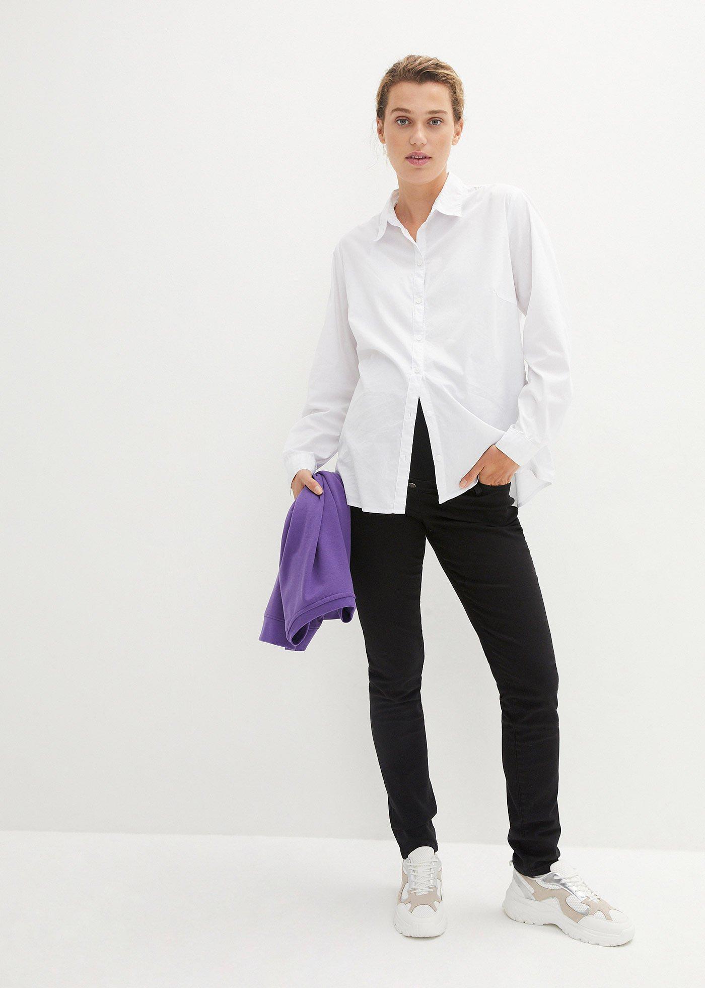 Spodnie ciążowe ze stretchem, slim fit - Bonprix